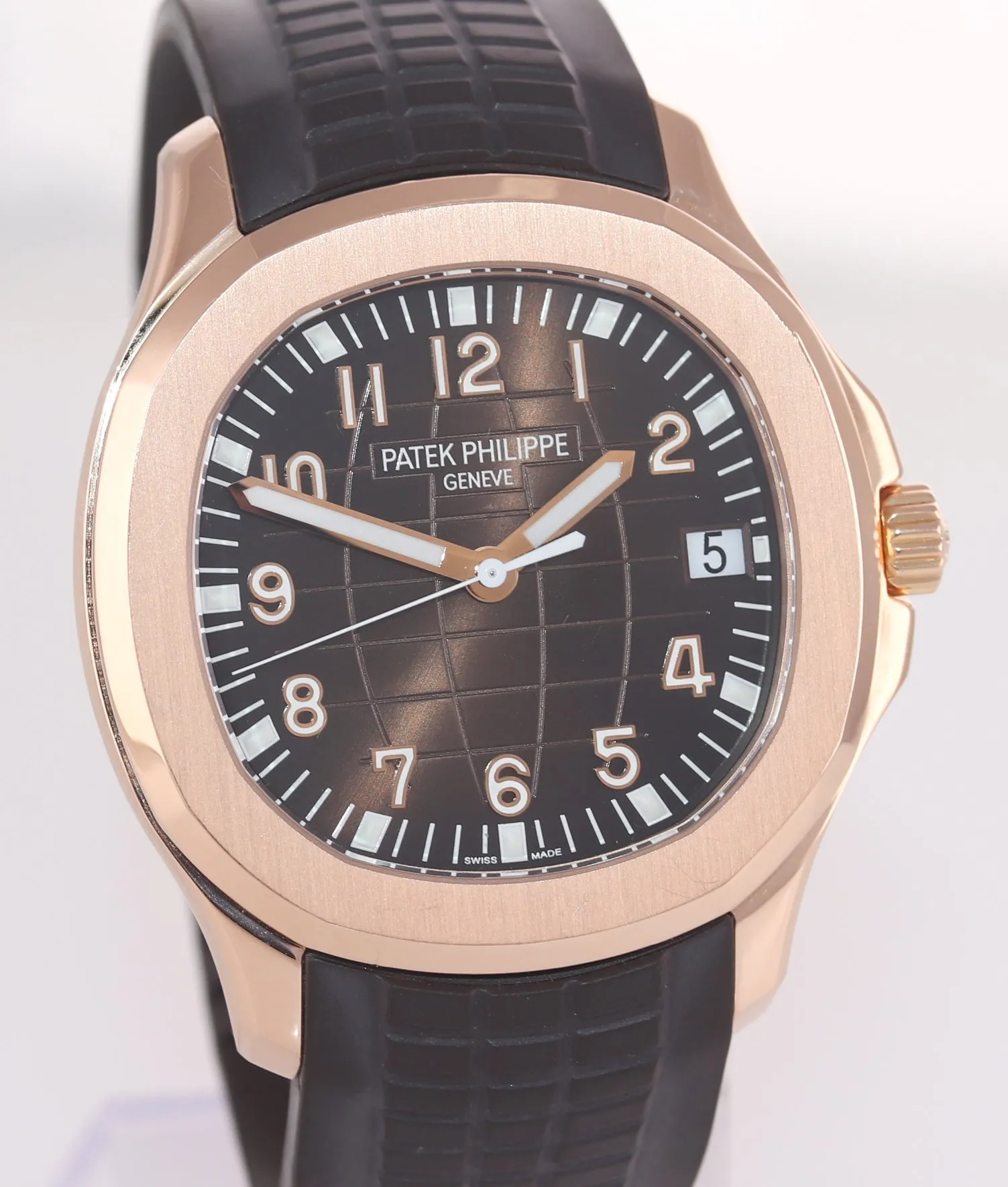 5167R Patek Philippe Aquanaut Rose Gold Brown 40mm Tropical Rubber Watch Box