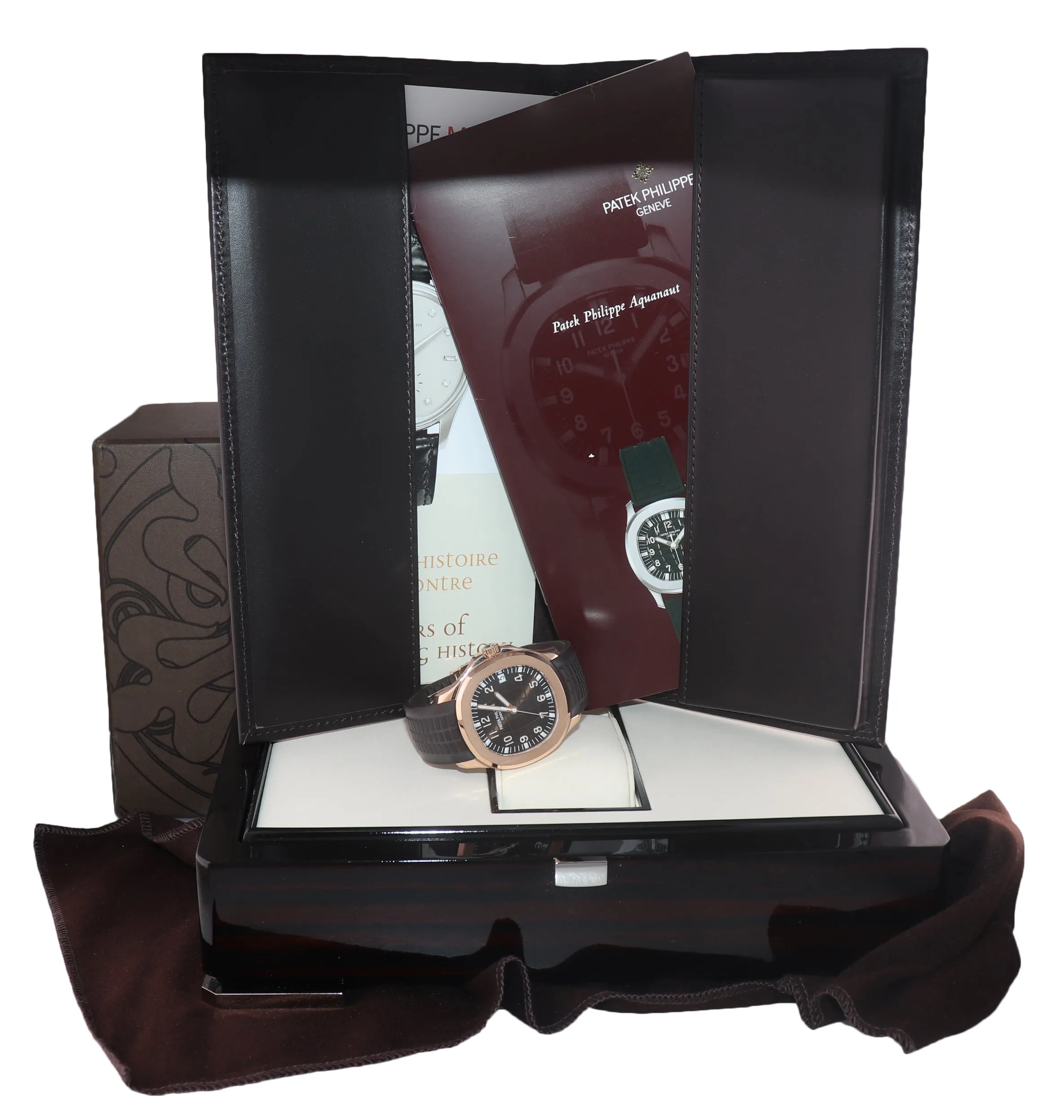 5167R Patek Philippe Aquanaut Rose Gold Brown 40mm Tropical Rubber Watch Box