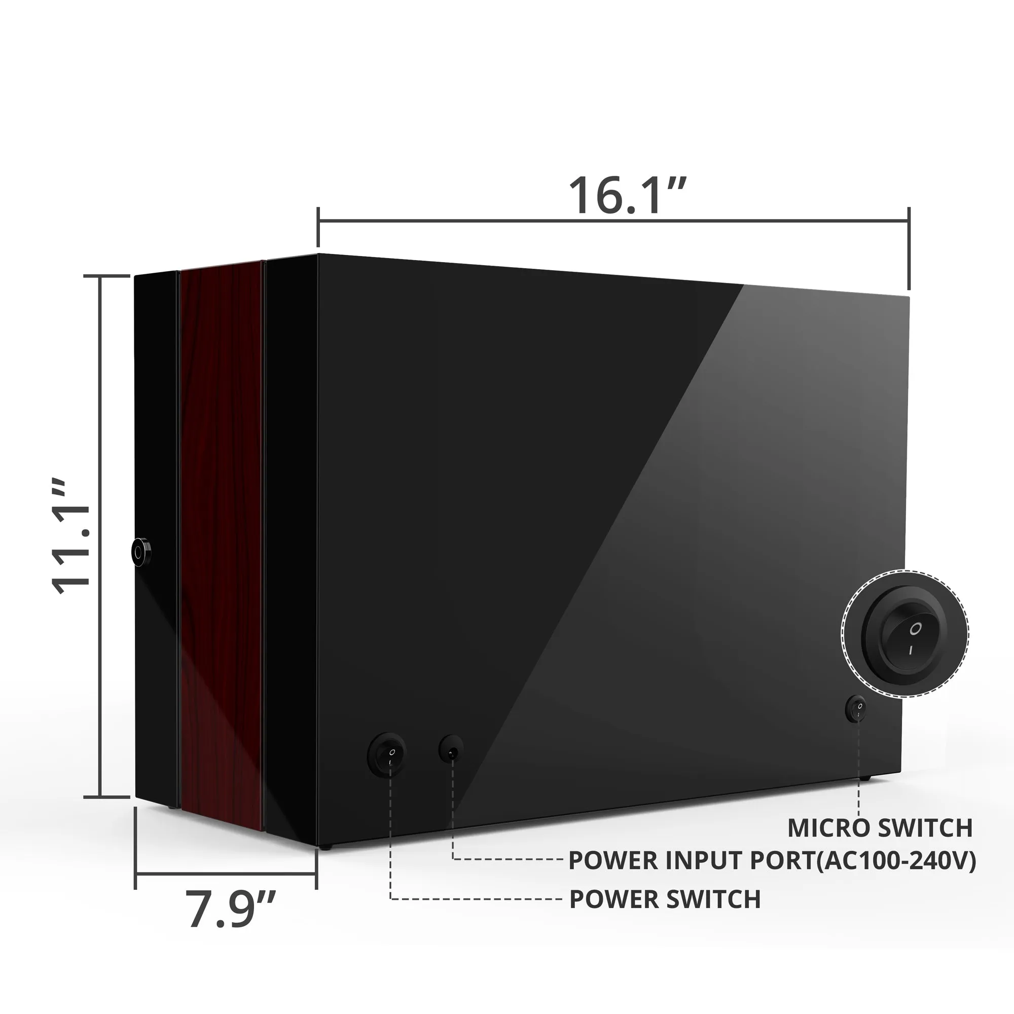 8 Automatic Watch Winder with LCD Touch Screen, Wooden