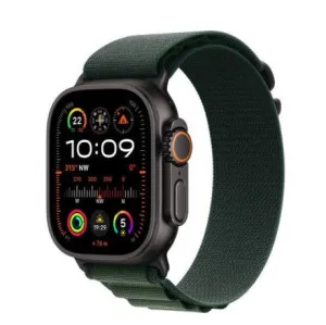 Apple Watch Ultra 2 GPS   Cellular 49mm Black Titanium Case with Dark Green Alpine Loop - Medium