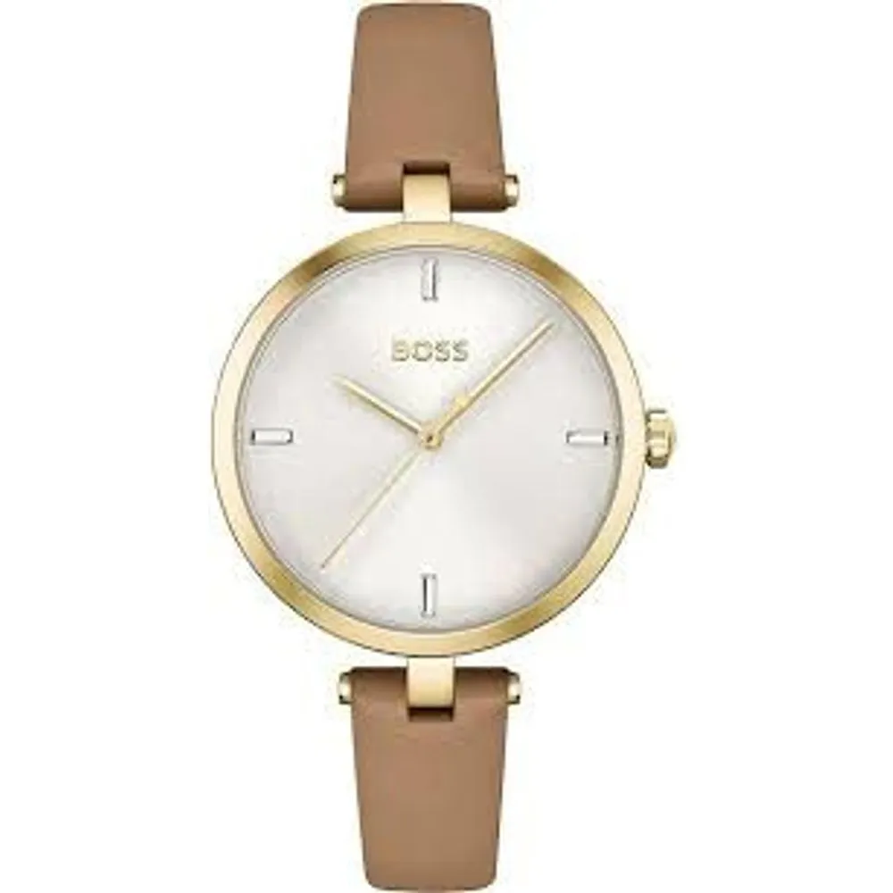Beige Leather Watch