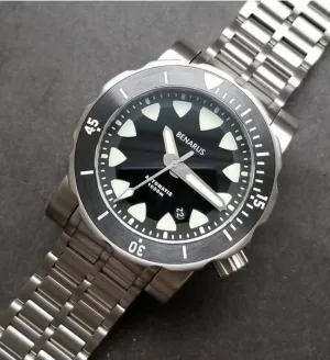 Benarus Dive Watch Mako Black 44mm