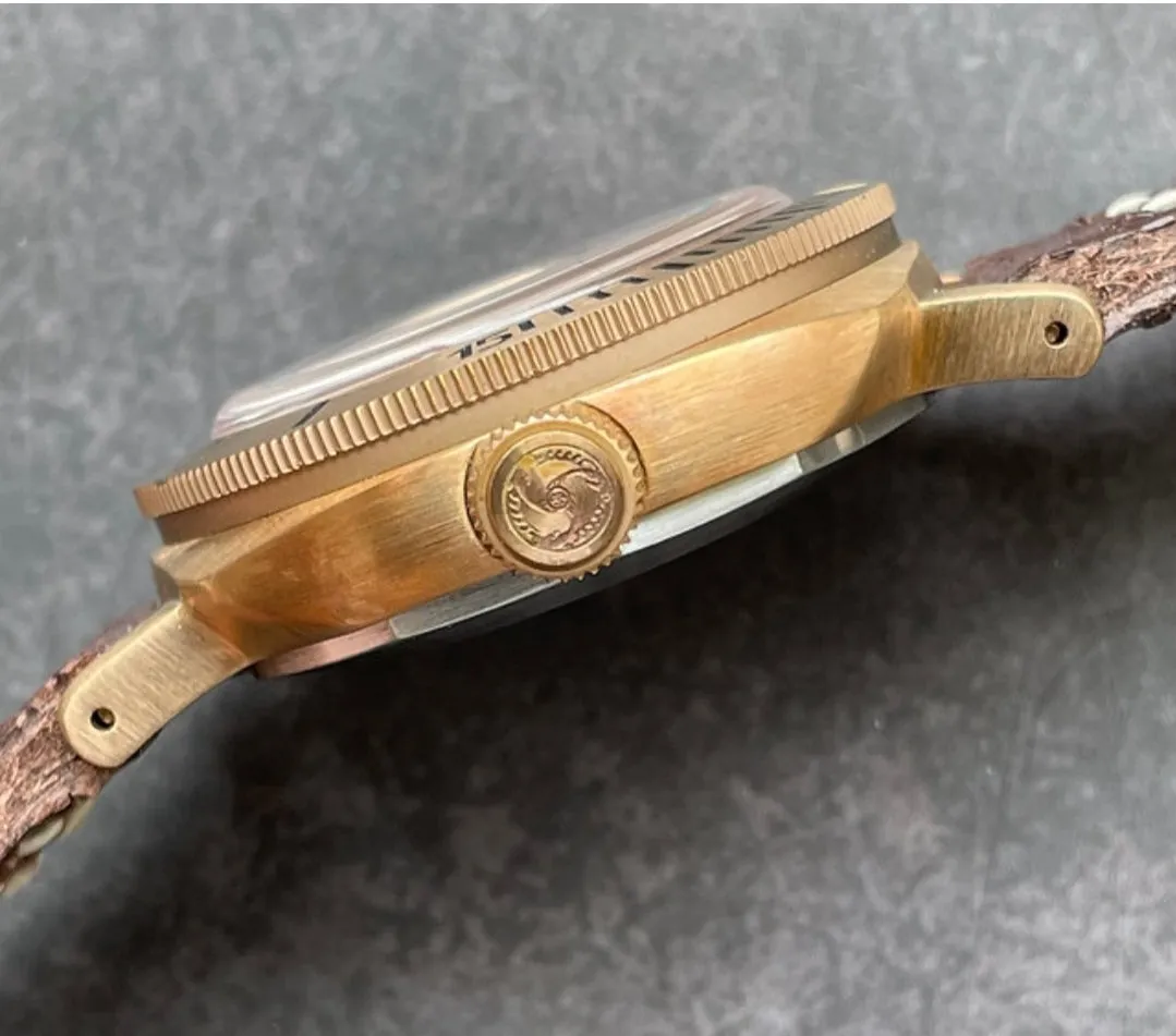Benarus Moray Watch 38 bronze brushed teal C3 lume