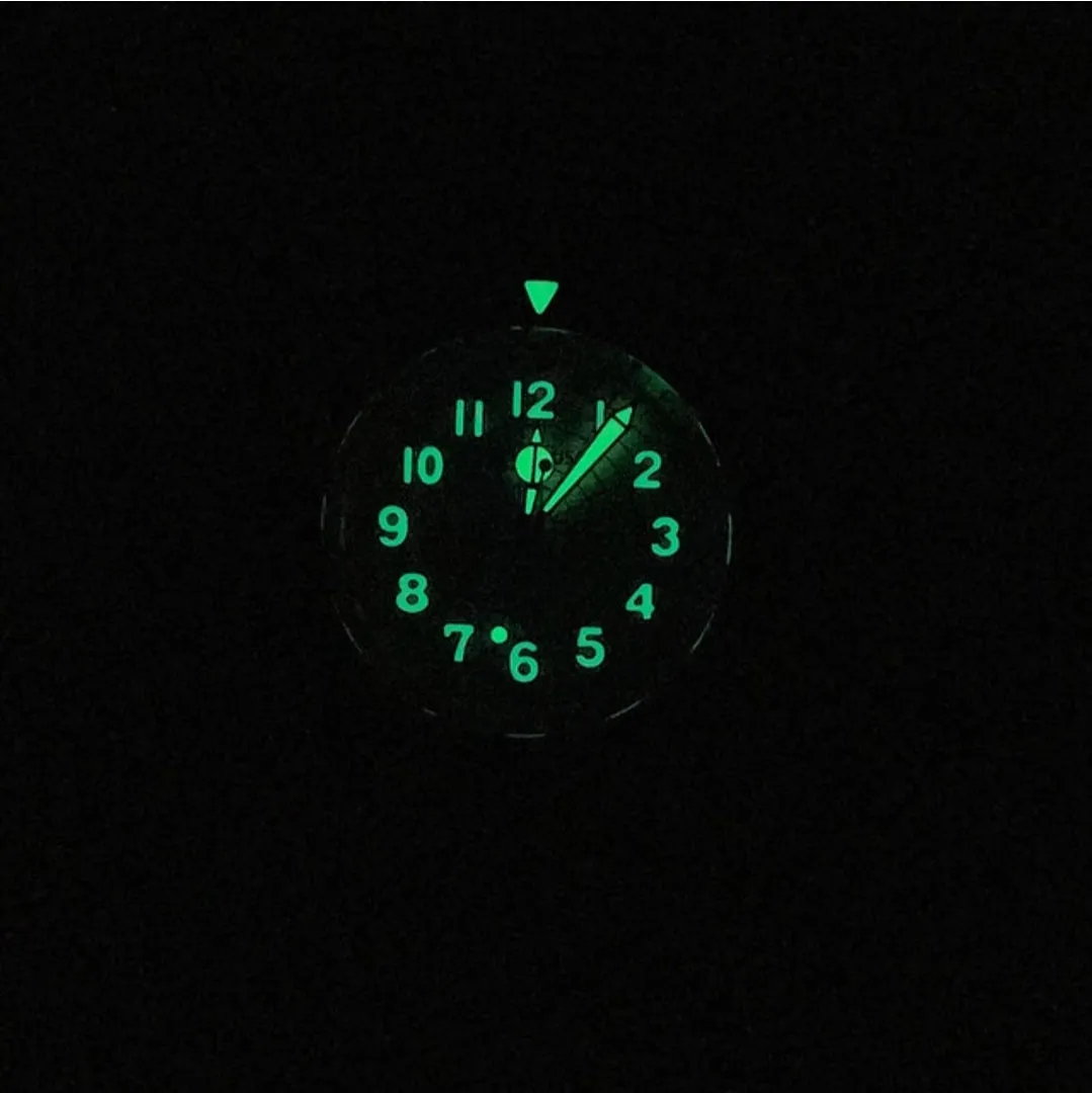 Benarus Moray Watch 38 steel silver dial vintage lume
