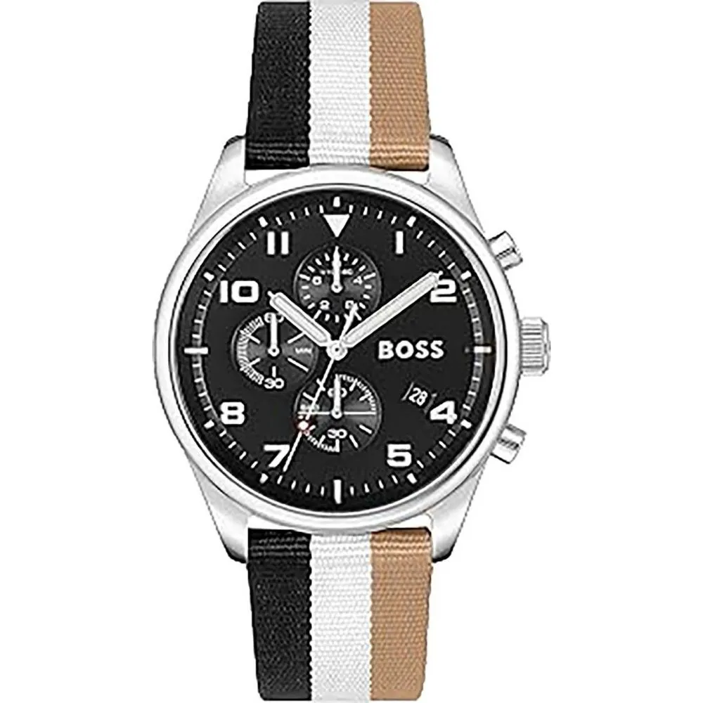 Black And White Leather Watch