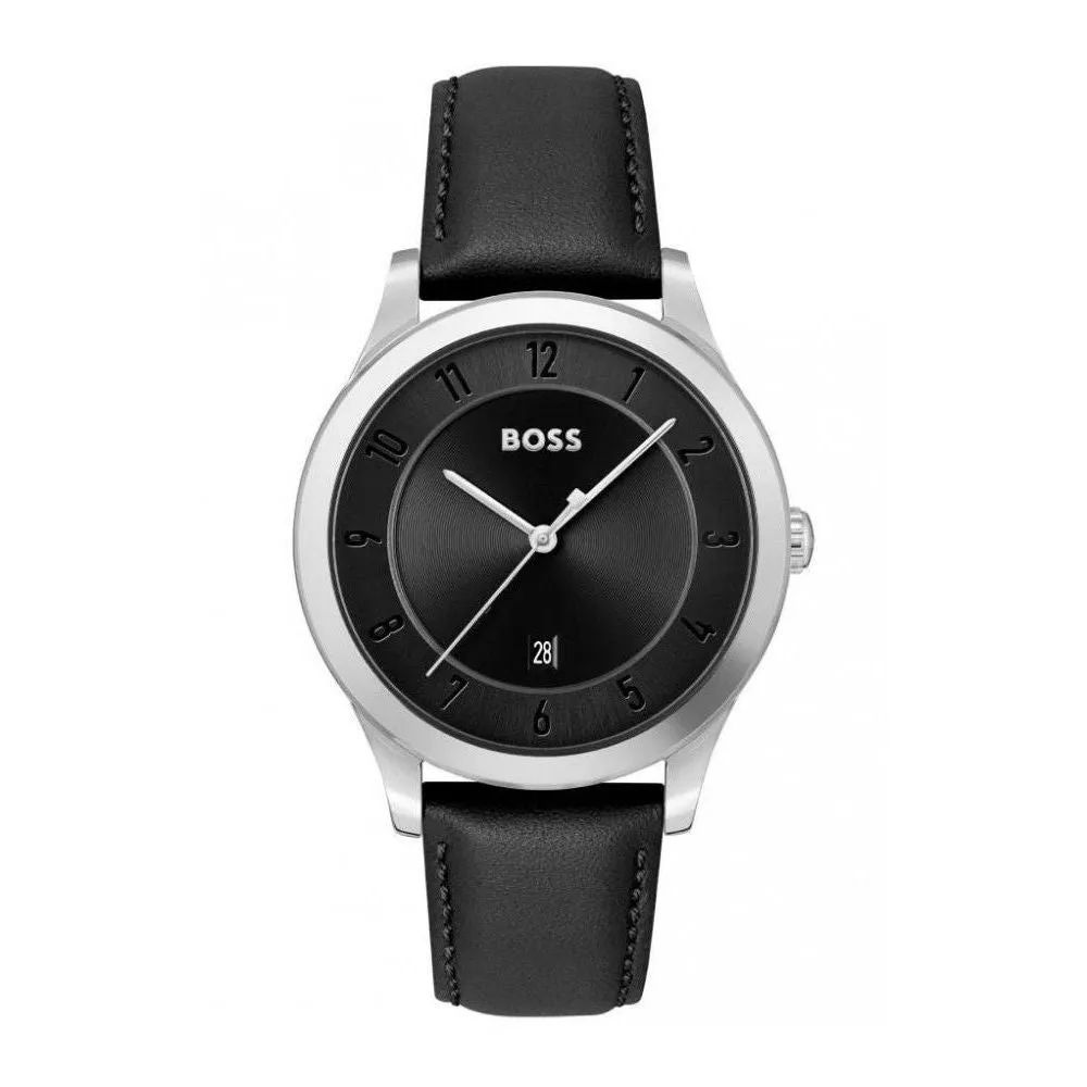 Black Leather Watch