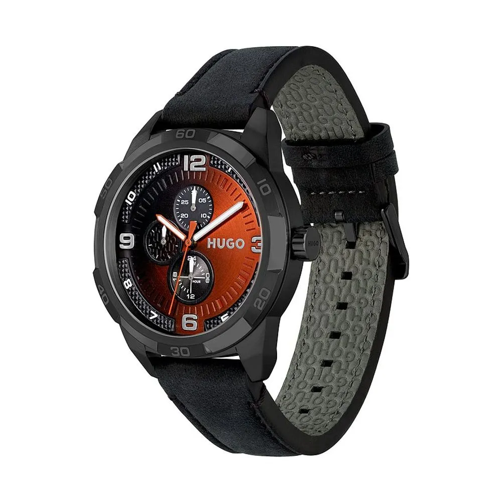 Black Leather Watch