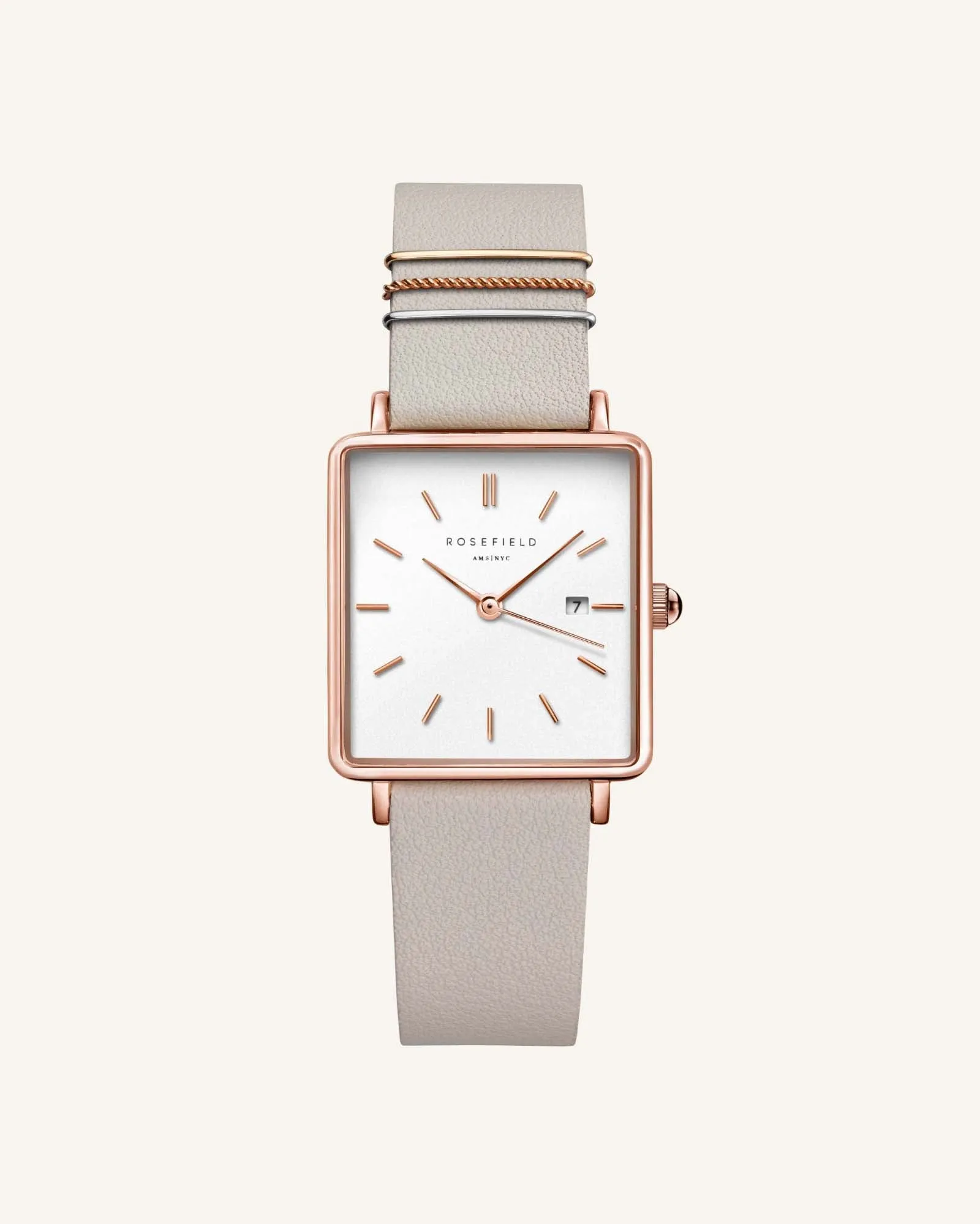 Boxy Cool Grey Rose Gold
