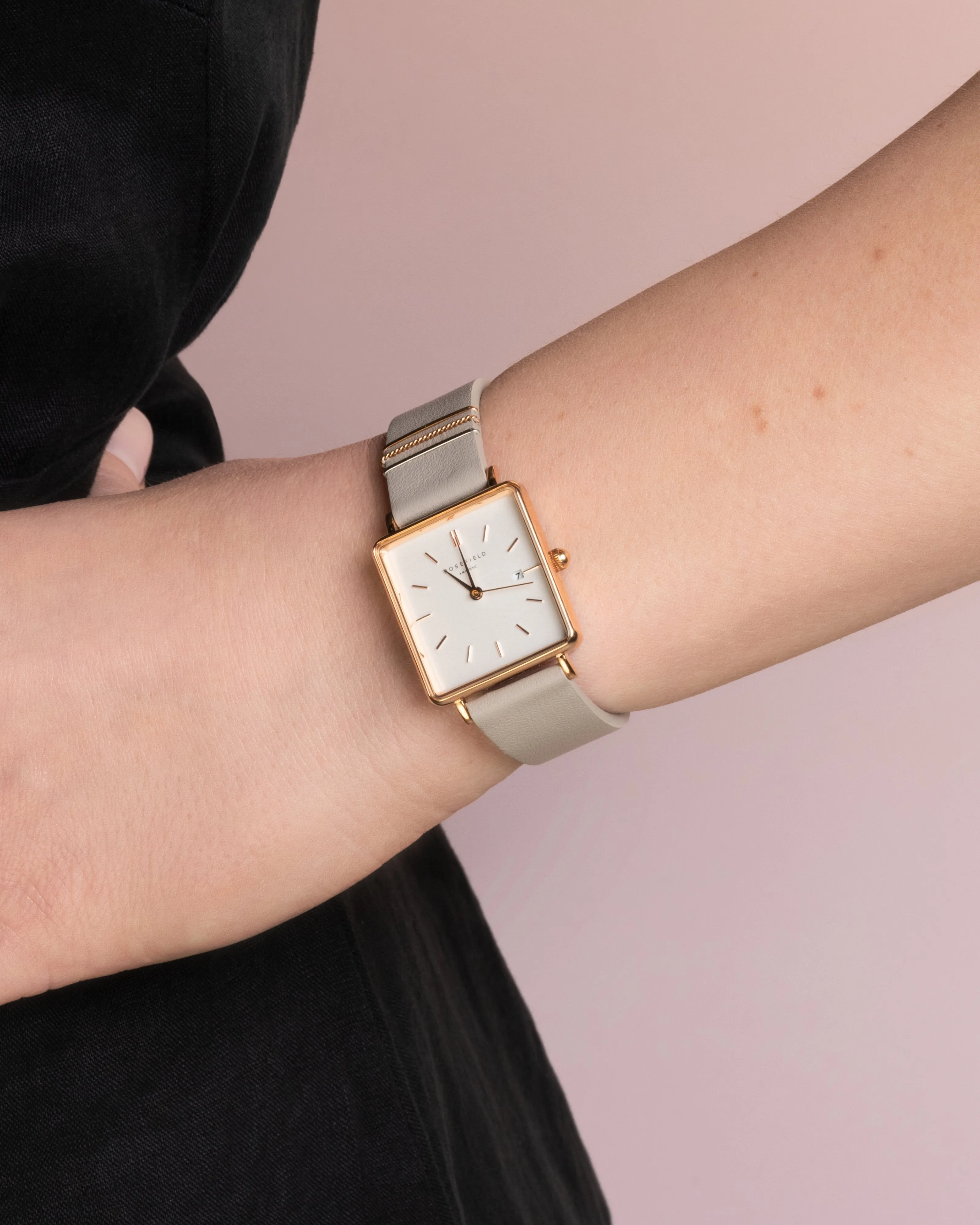 Boxy Cool Grey Rose Gold
