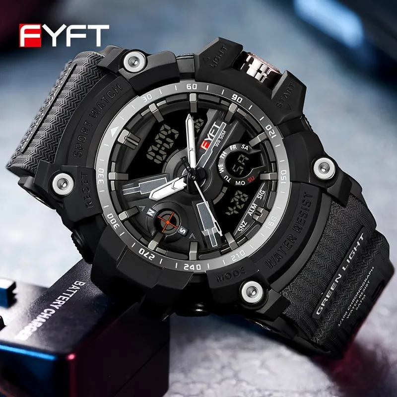 Boy's Watch Contrasting Color Trend Multifunctional Dual Screen Outdoor Boy's Electronic Watch FS