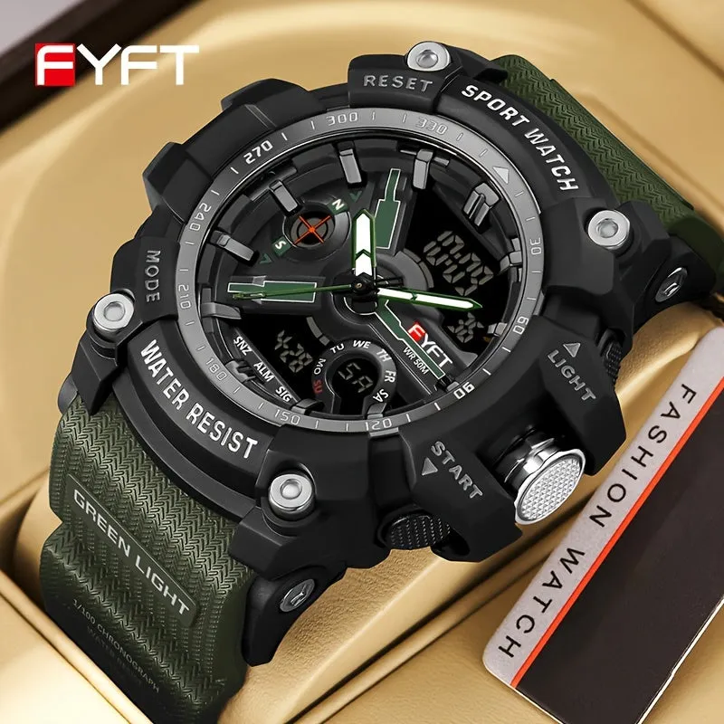 Boy's Watch Contrasting Color Trend Multifunctional Dual Screen Outdoor Boy's Electronic Watch FS