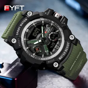 Boy's Watch Contrasting Color Trend Multifunctional Dual Screen Outdoor Boy's Electronic Watch FS