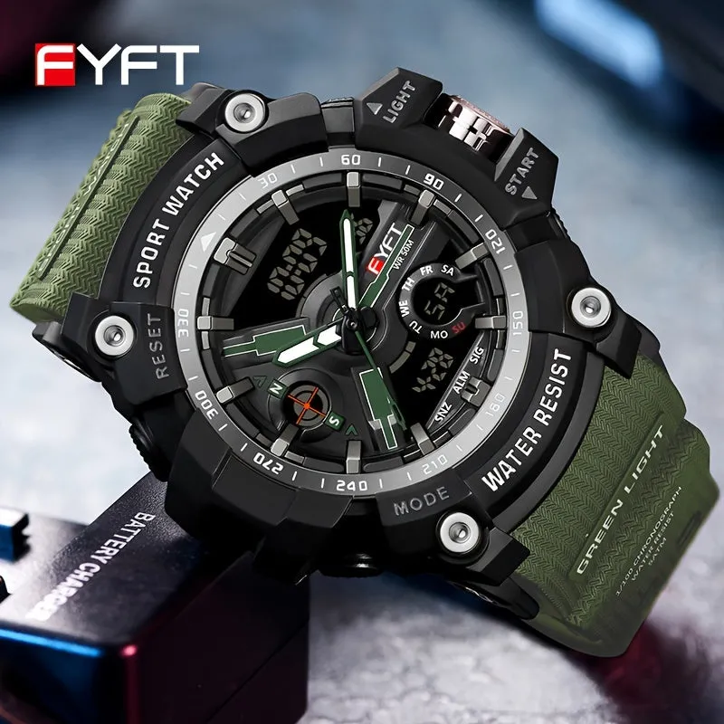 Boy's Watch Contrasting Color Trend Multifunctional Dual Screen Outdoor Boy's Electronic Watch FS