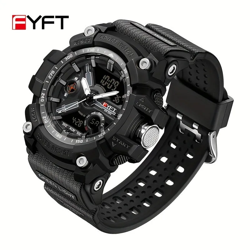 Boy's Watch Contrasting Color Trend Multifunctional Dual Screen Outdoor Boy's Electronic Watch FS