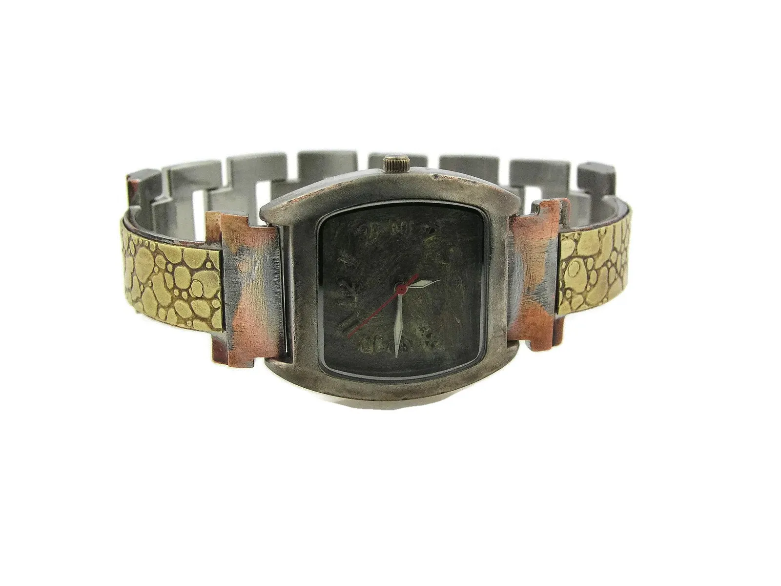 Brass Watch, green Dial