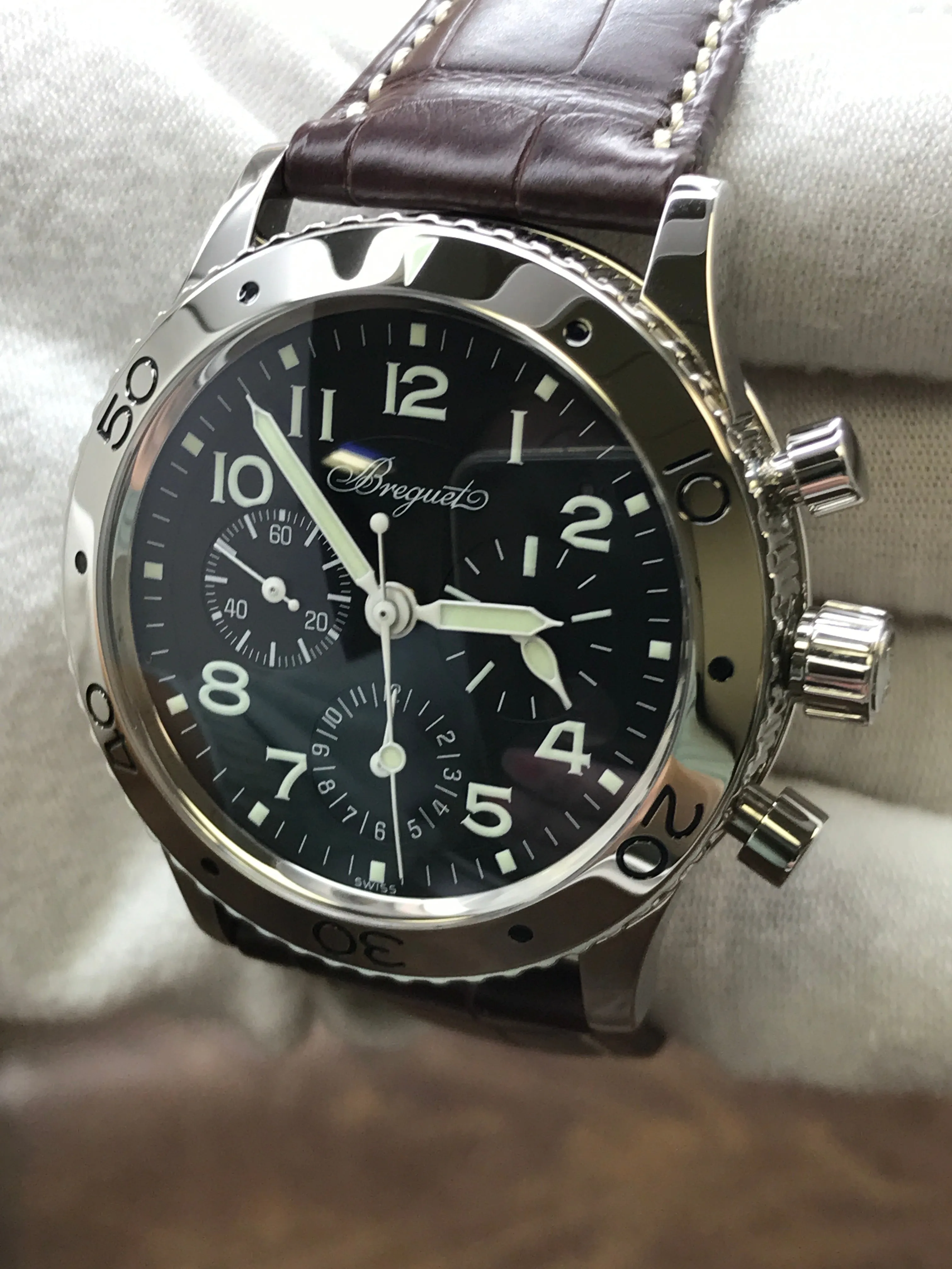 Breguet Type XX Aeronavale  3800ST Black Dial Automatic Men's Watch