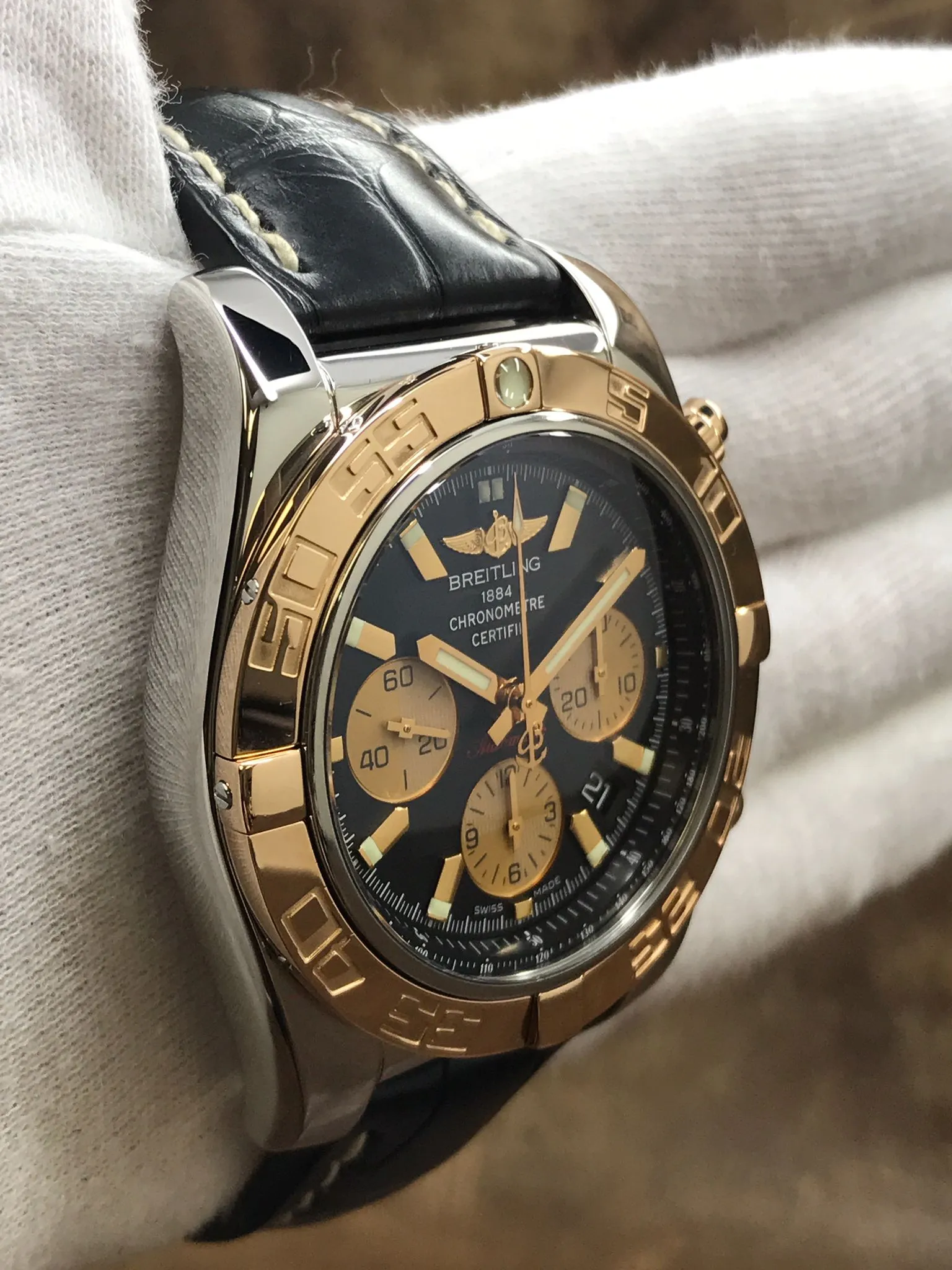 Breitling Chronomat 44mm CB0110 Black Dial Automatic Men's Watch