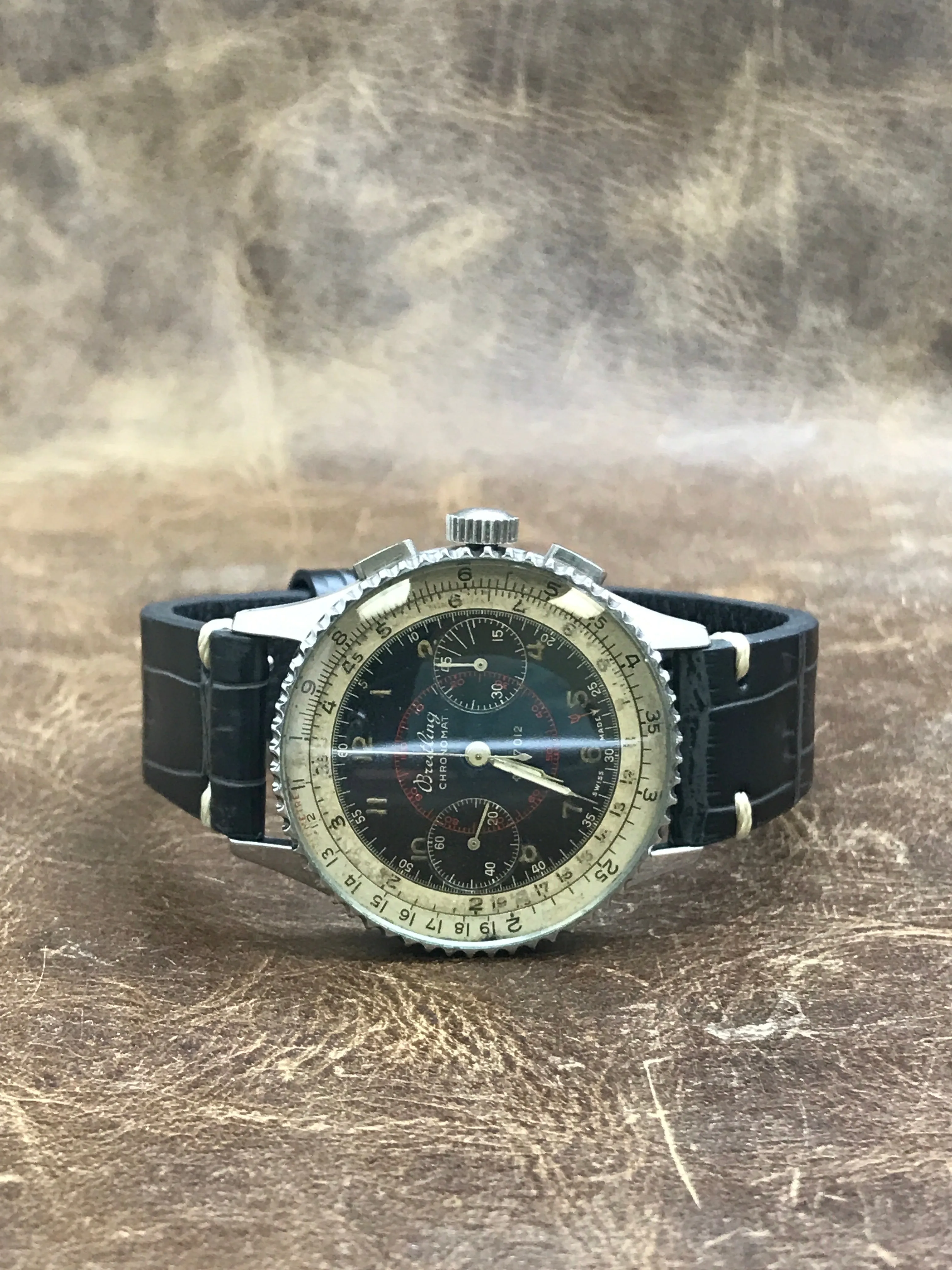Breitling Chronomat 769 SS Black Dial Manual Wind Men's Watch