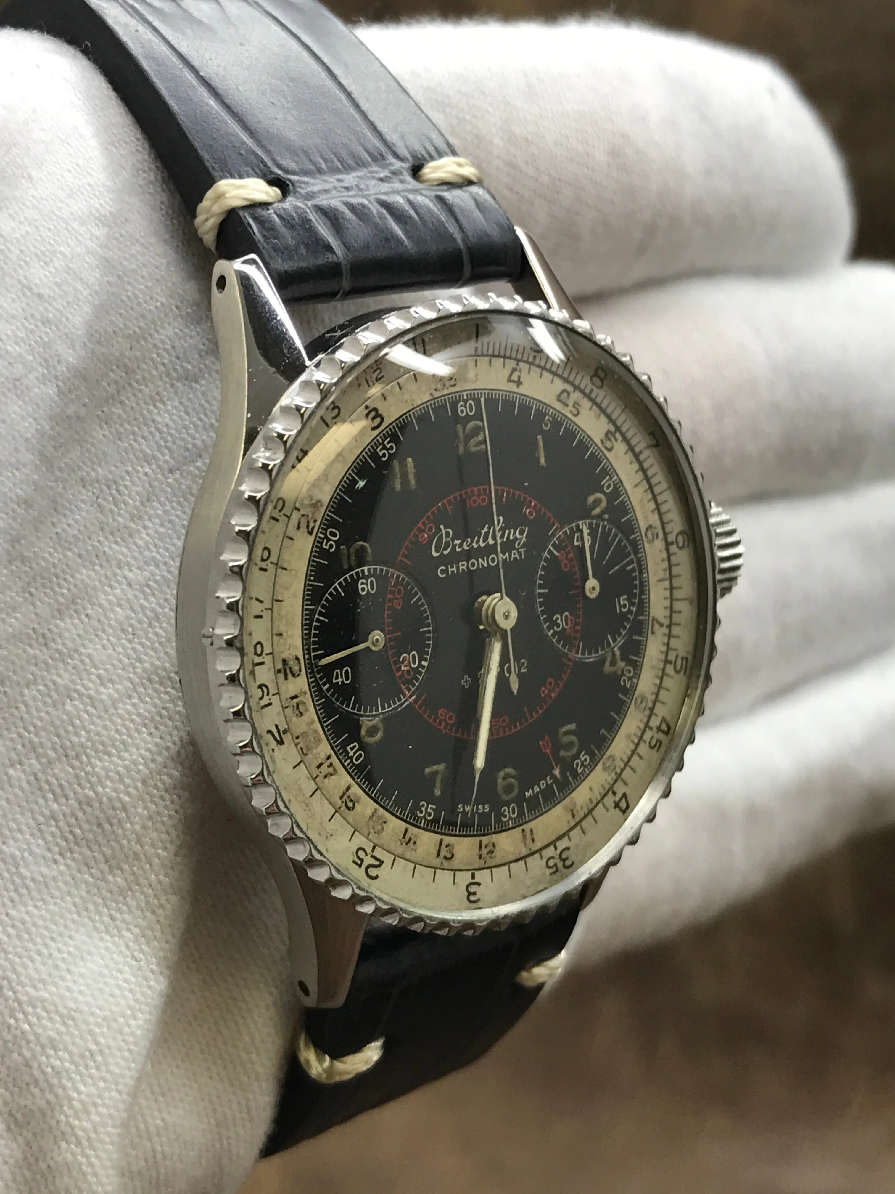 Breitling Chronomat 769 SS Black Dial Manual Wind Men's Watch