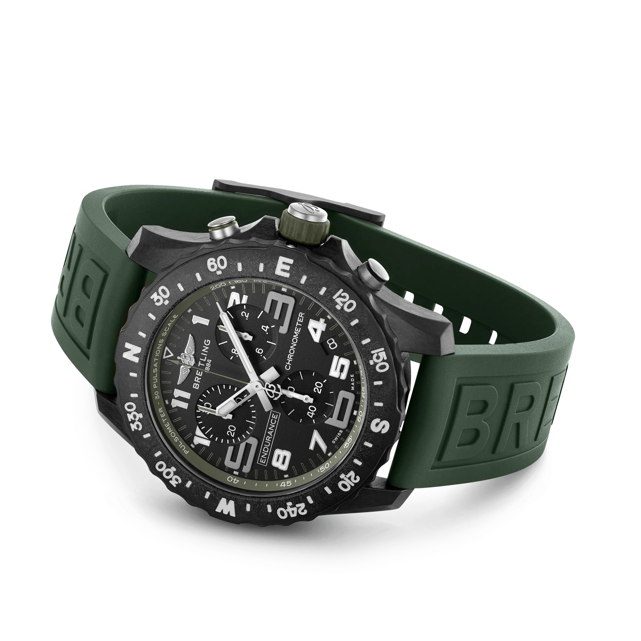 Breitling Endurance Pro 44 with Green Strap
