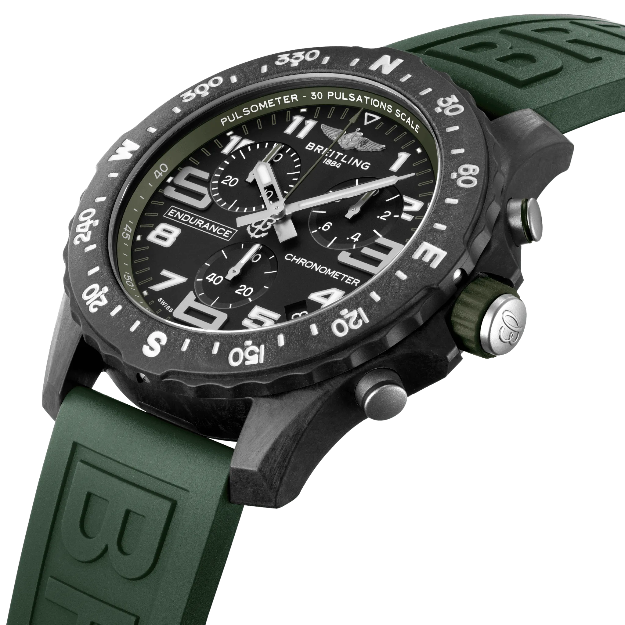 Breitling Endurance Pro 44 with Green Strap