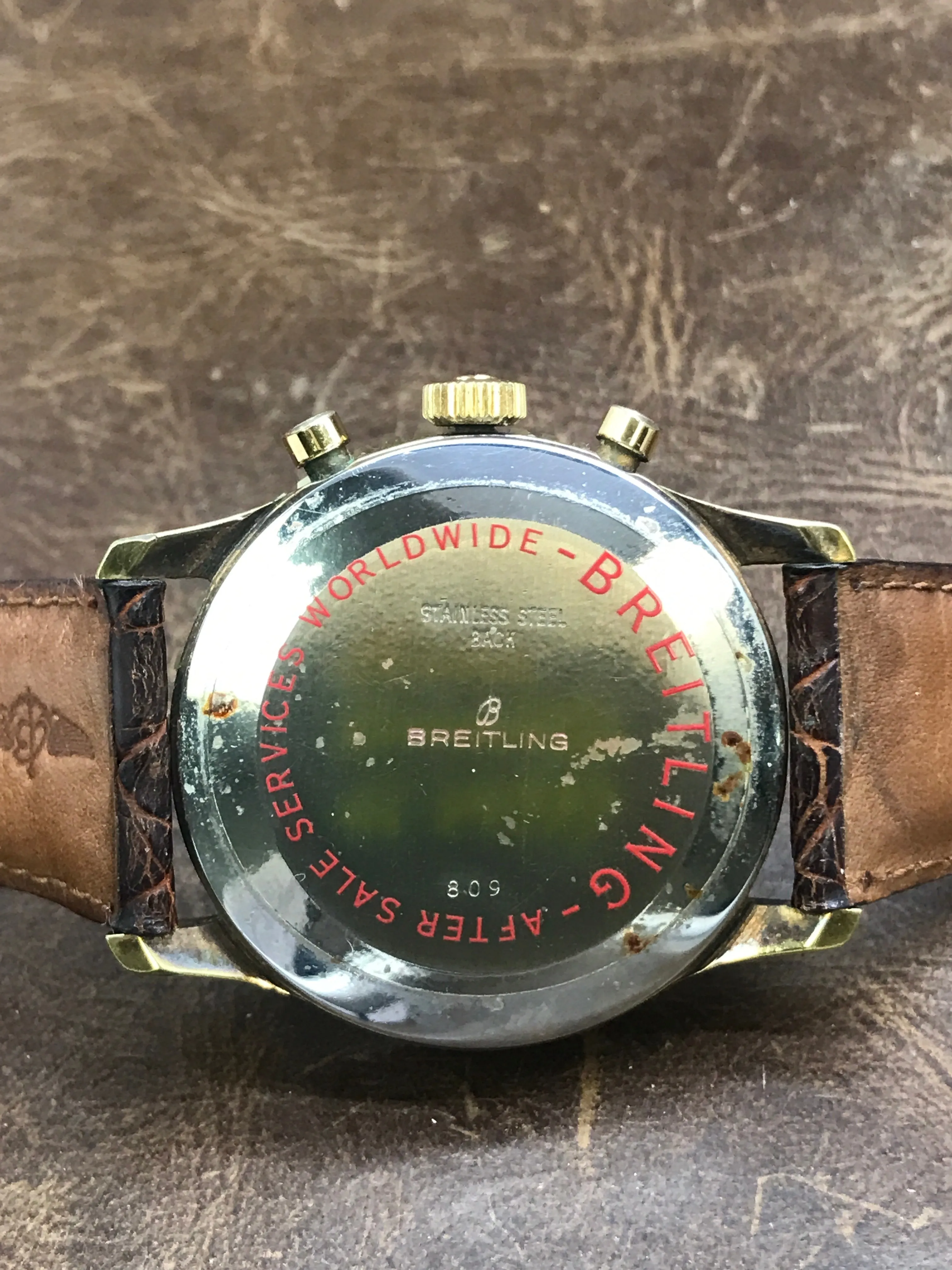 Breitling Navitimer Cosmonaute 809 Black Dial Manual Wind Men's Watch