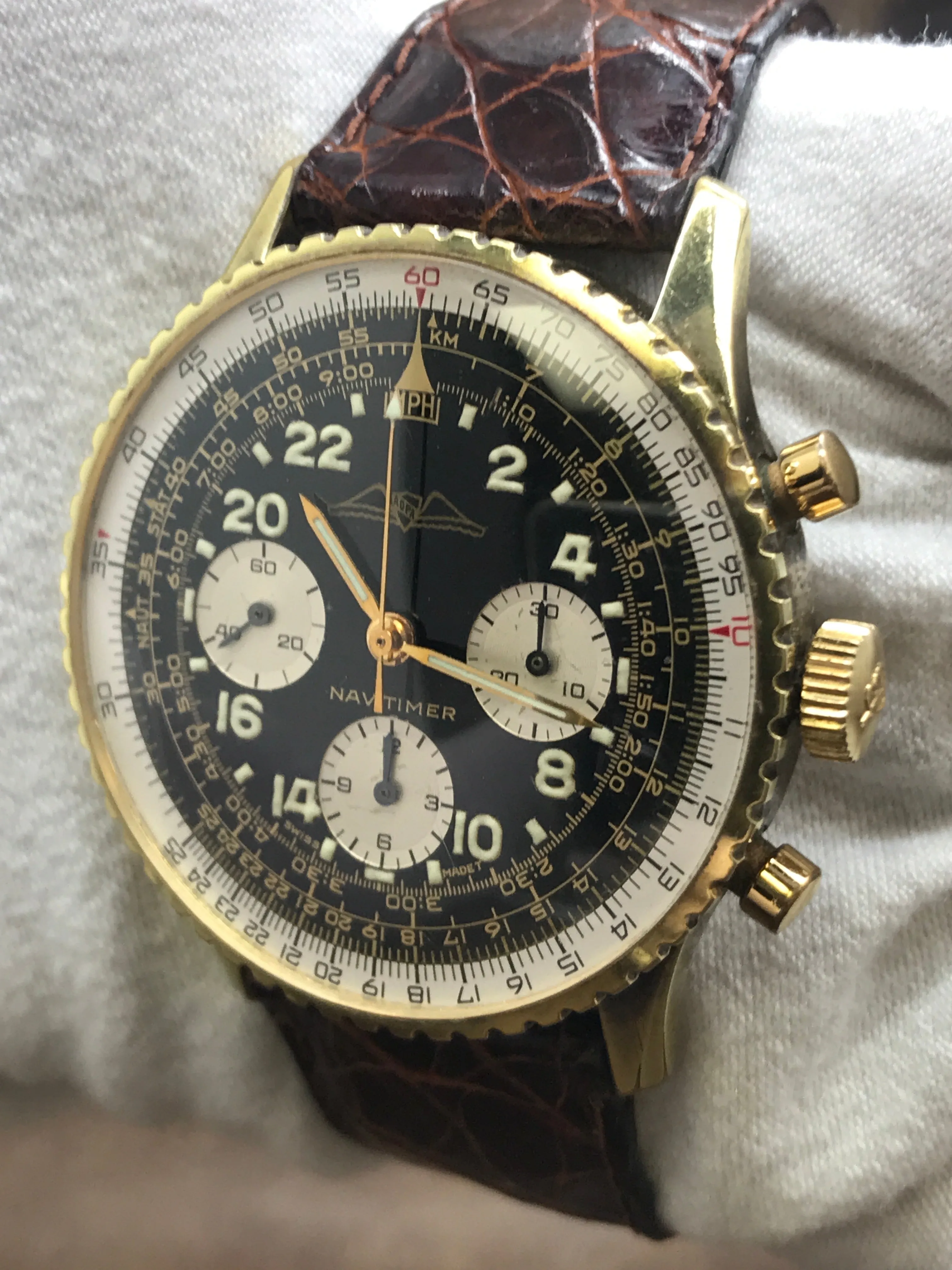 Breitling Navitimer Cosmonaute 809 Black Dial Manual Wind Men's Watch