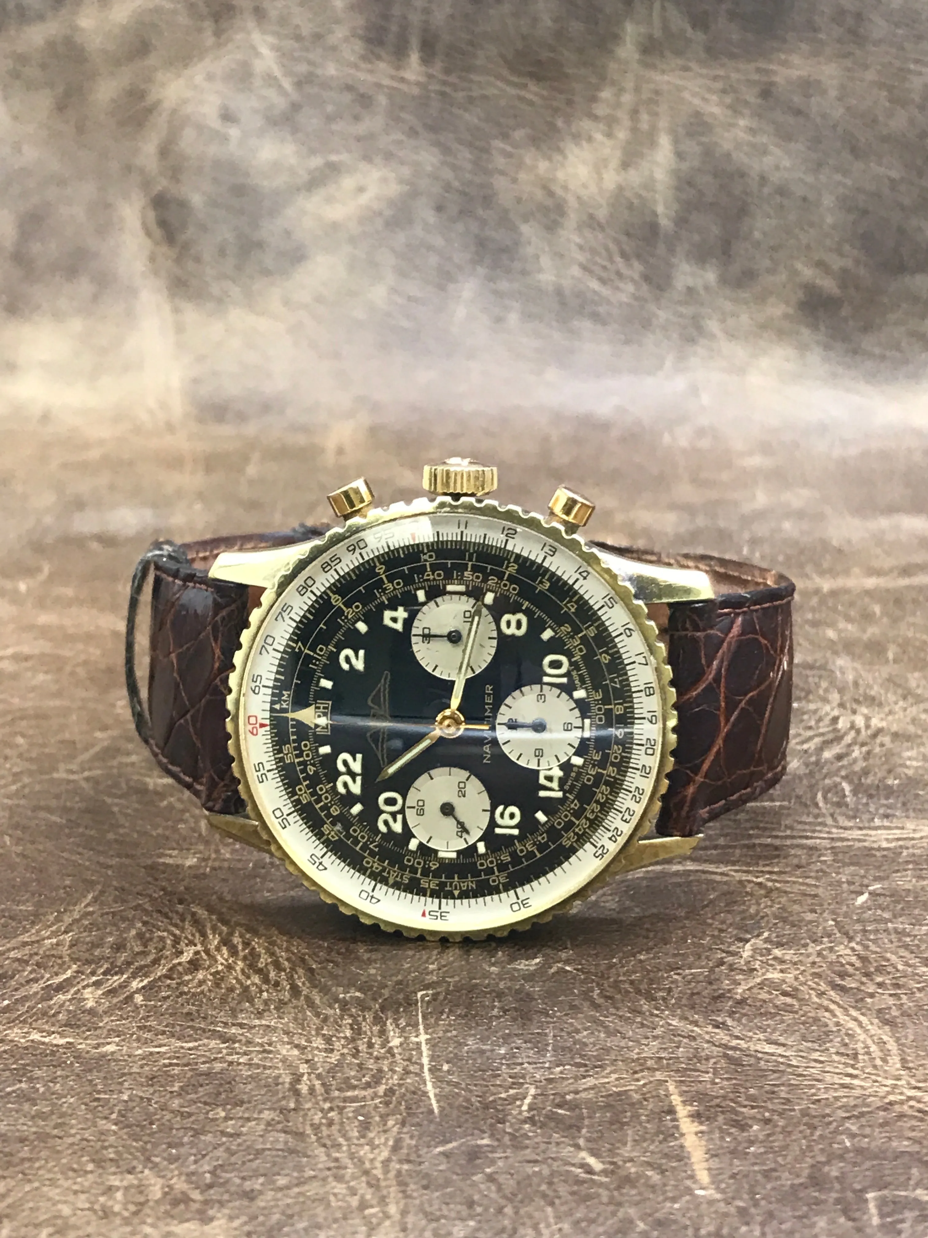 Breitling Navitimer Cosmonaute 809 Black Dial Manual Wind Men's Watch