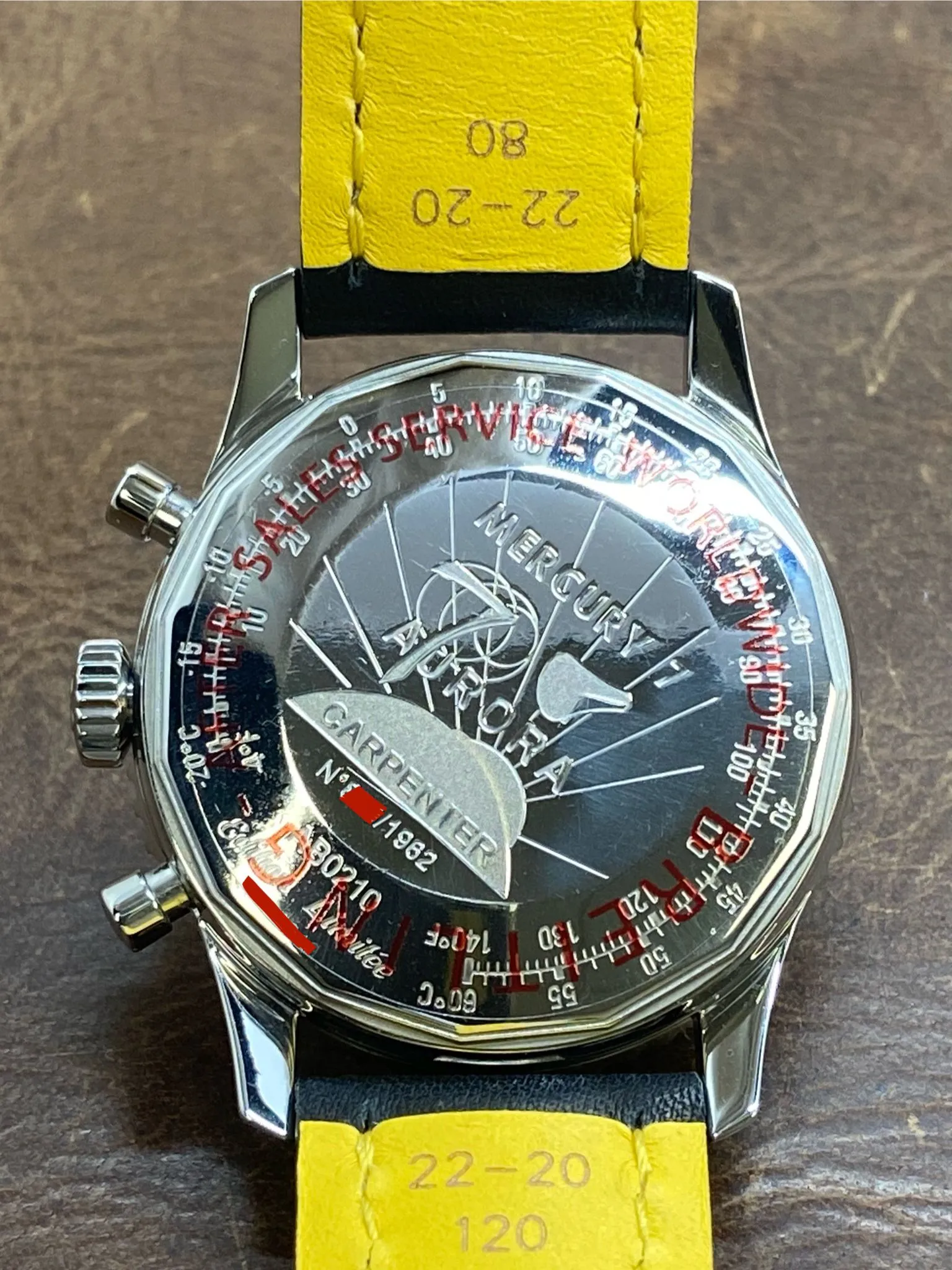 Breitling Navitimer Cosmonaute L.E 1962pcs Carpenter Aurora Mercury  AB0210 Black Panda Dial Manual Winding Men's Watch