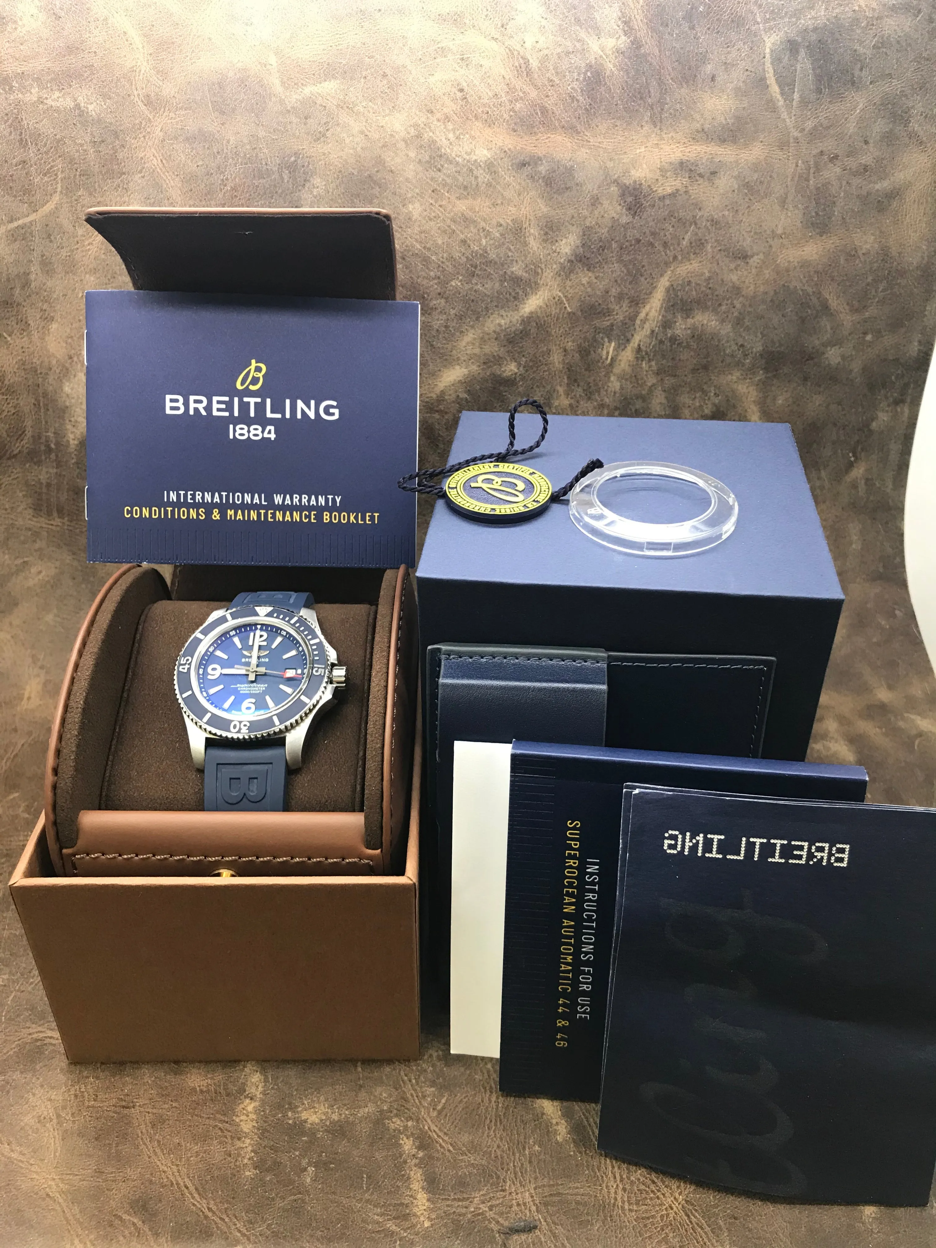 Breitling Superocean 44 A17367 Blue Dial Automatic Men's Watch