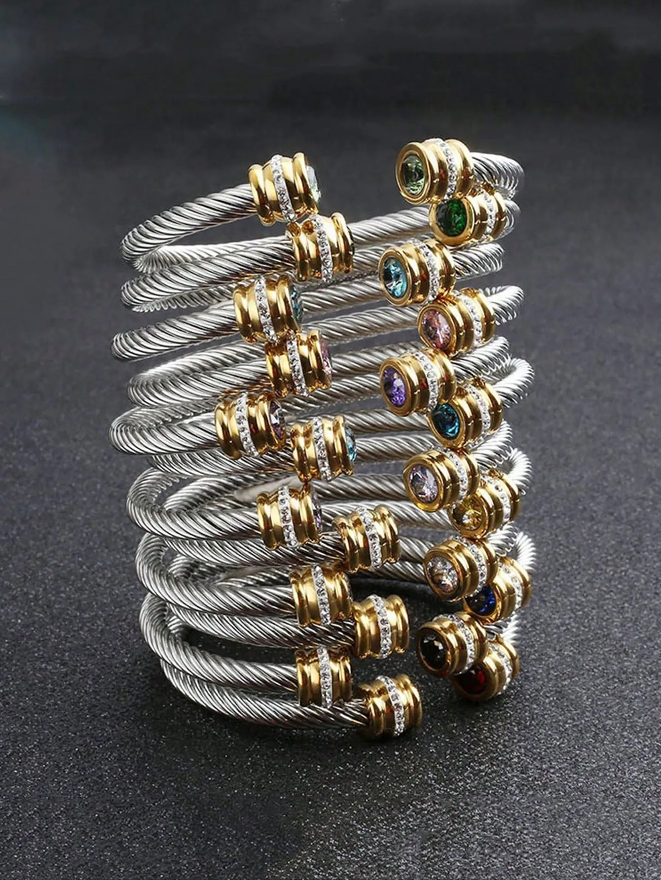 Brilliant Classic Cable Station Bracelet