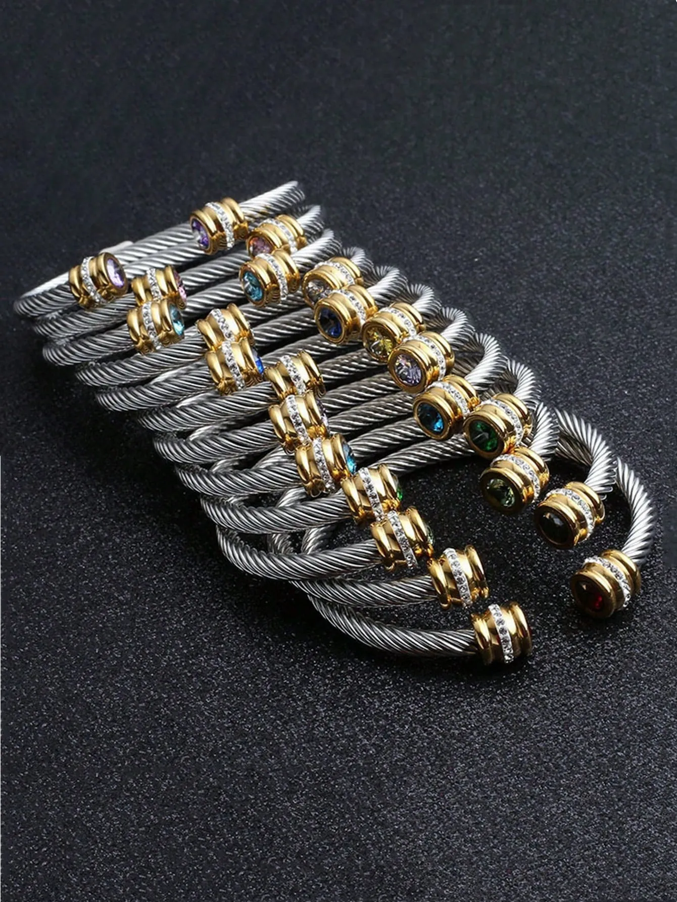 Brilliant Classic Cable Station Bracelet