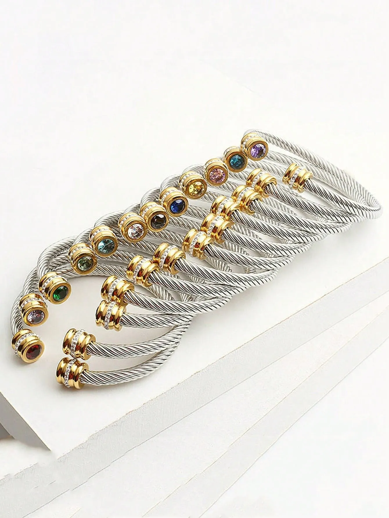 Brilliant Classic Cable Station Bracelet