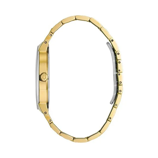 Bulova Futuro Mens Gold Tone Diamond and Black Dial Watch