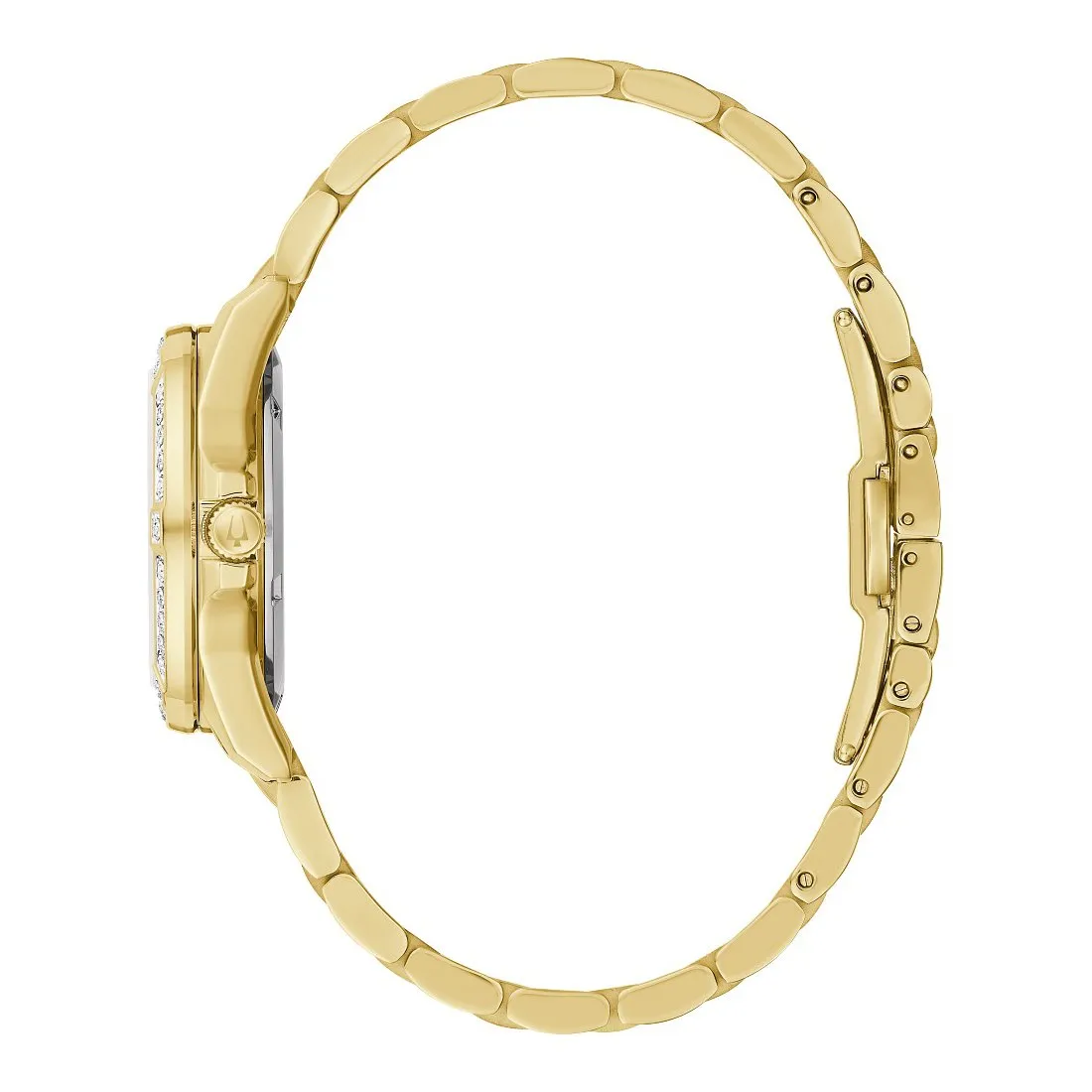 Bulova Marine Star Ladies Gold Tone Diamond and Mother of Pearl Dial Watch