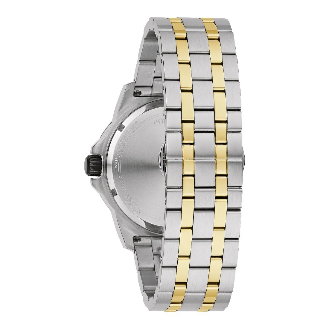 Bulova Marine Star Mens Two Tone Diamond and Black Dial Watch