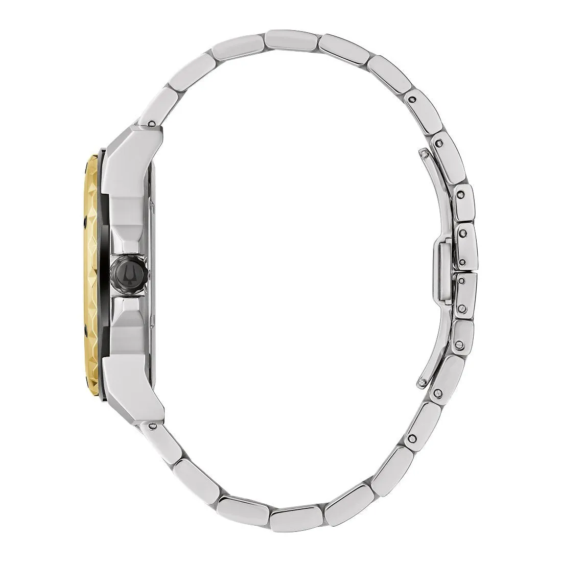 Bulova Marine Star Mens Two Tone Diamond and Black Dial Watch