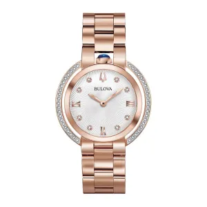 Bulova Rubaiyat Ladies Rose Tone Diamond Watch