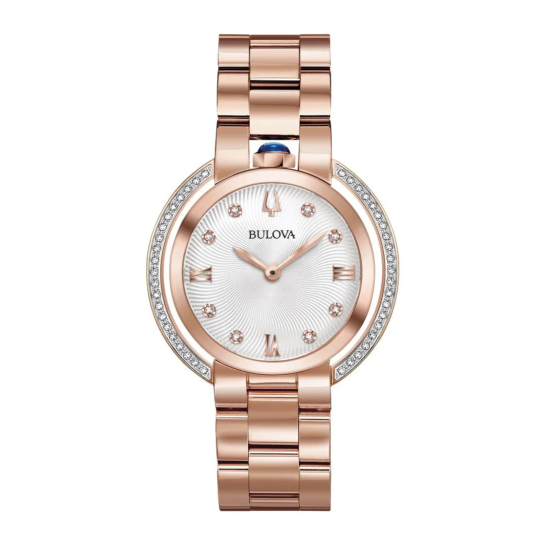 Bulova Rubaiyat Ladies Rose Tone Diamond Watch