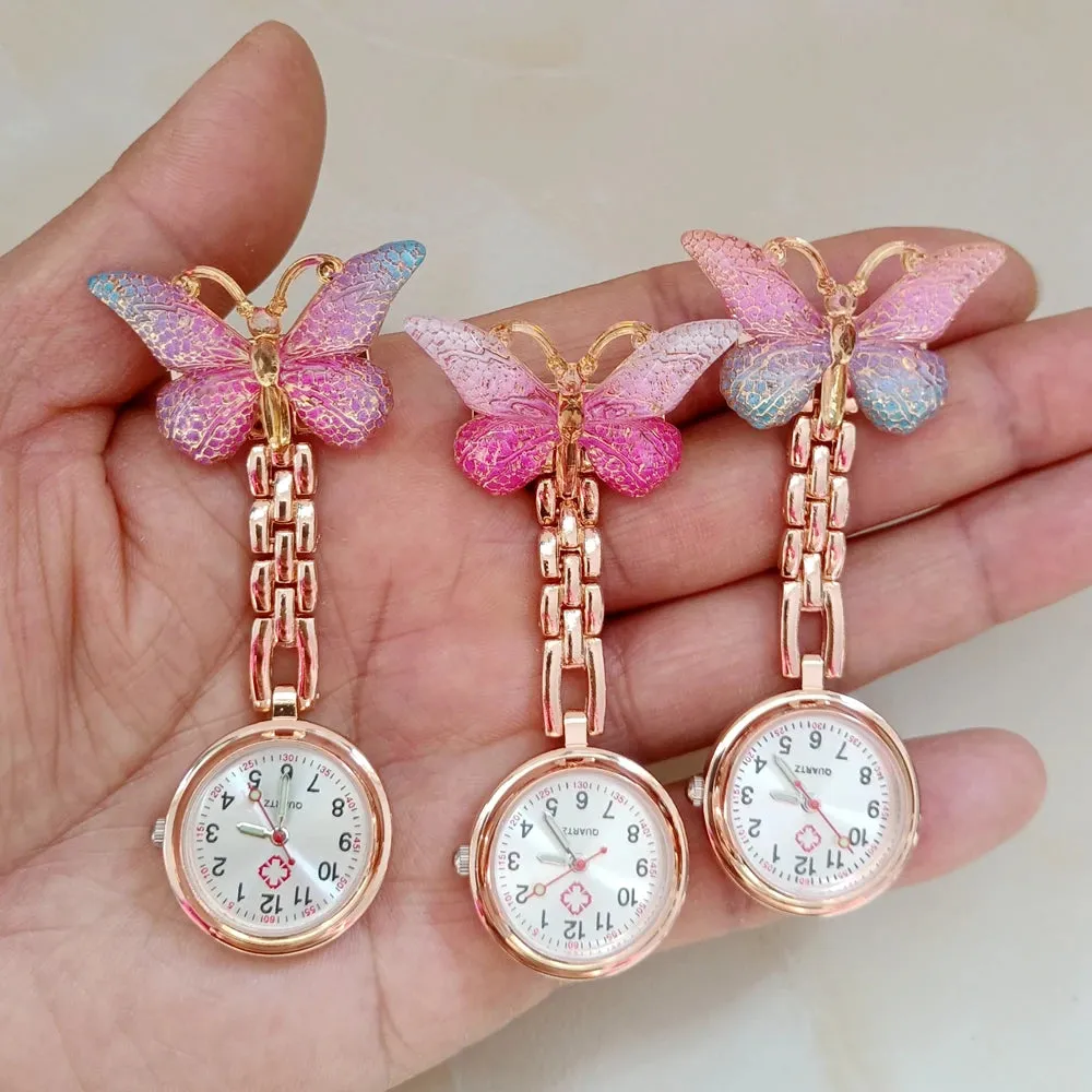 Butterfly Alloy Pocket Watches
