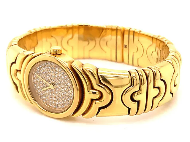 Bvlgari Parentesi Diamond & 18K Yellow Gold Bracelet Watch, Ref BJ01