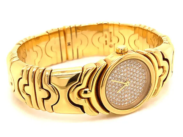 Bvlgari Parentesi Diamond & 18K Yellow Gold Bracelet Watch, Ref BJ01