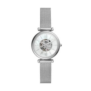 Carlie Mini Automatic Stainless Steel Mesh Watch