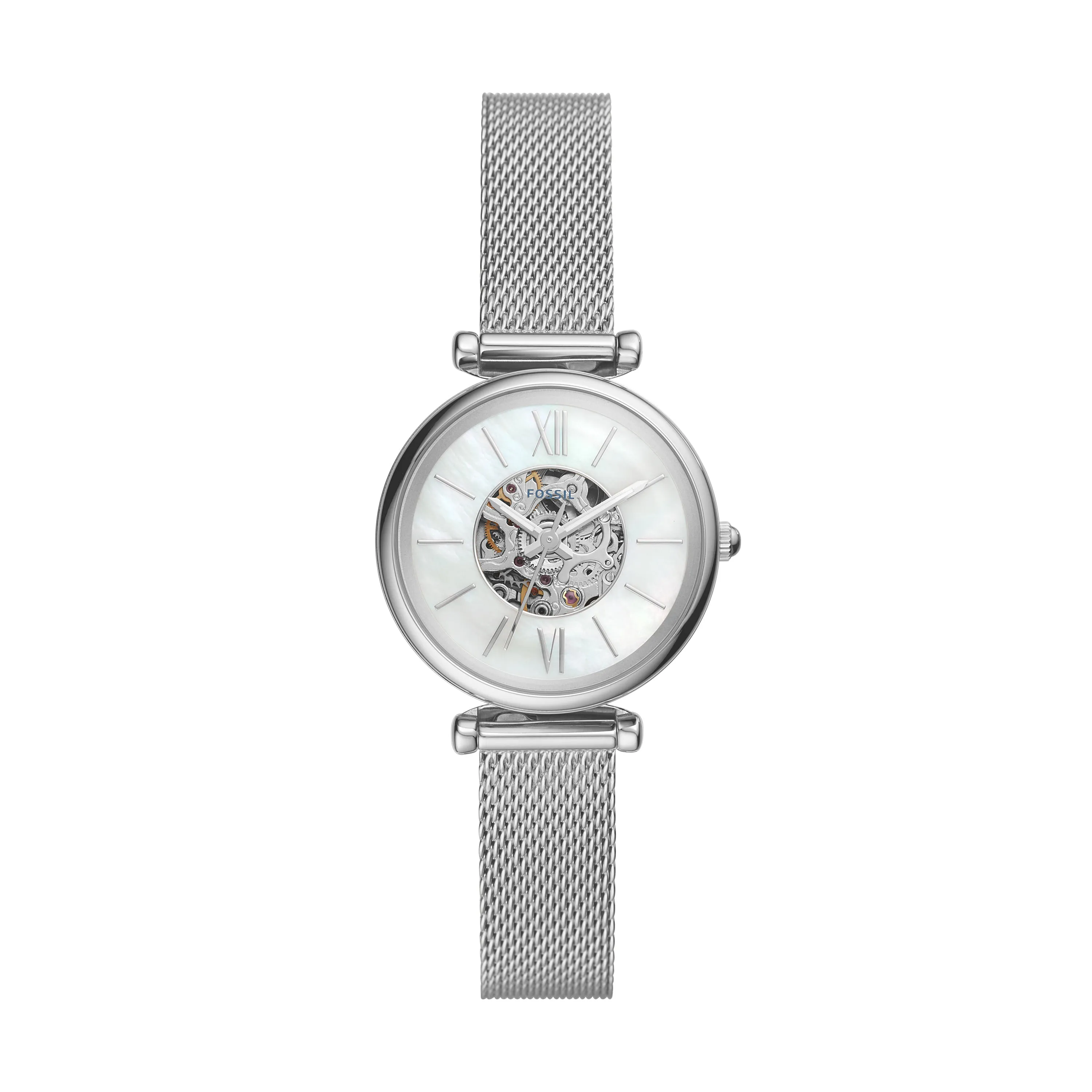 Carlie Mini Automatic Stainless Steel Mesh Watch