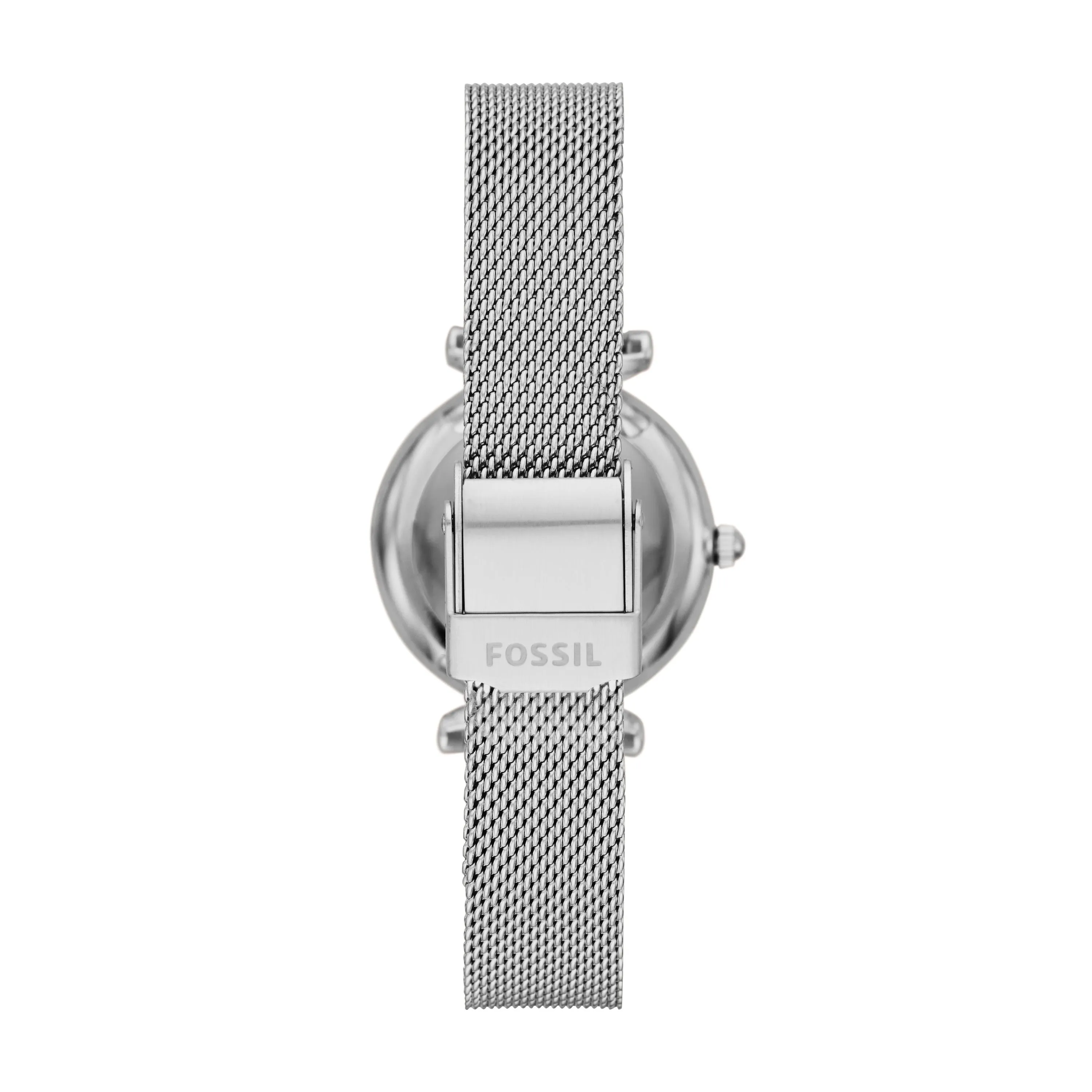 Carlie Mini Three-Hand Stainless Steel Mesh Watch