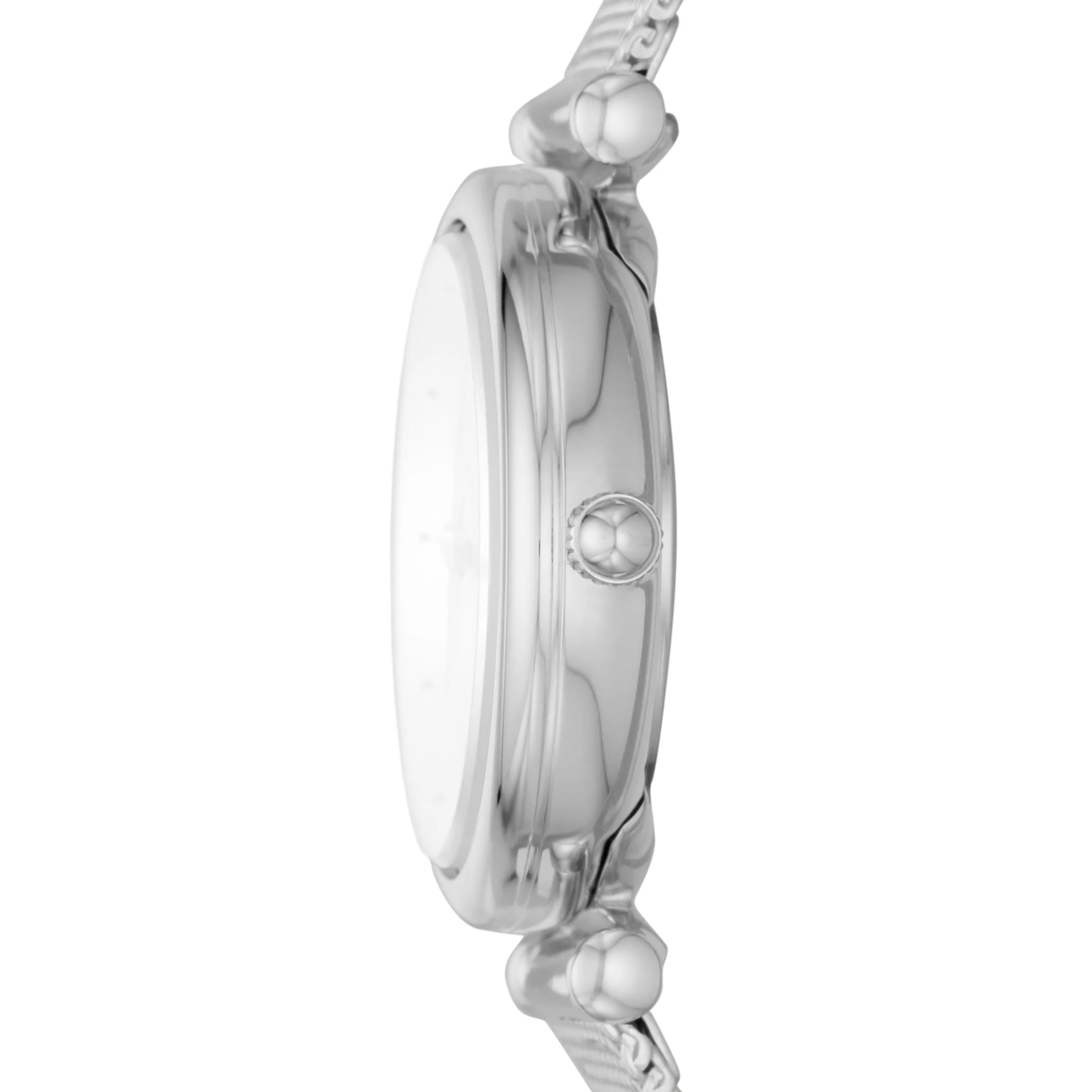 Carlie Mini Three-Hand Stainless Steel Mesh Watch