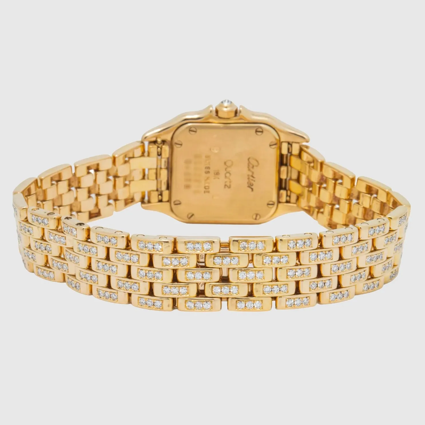 Cartier Panthere Diamond Watch - 18k Yellow Gold - Small Women's Model - 4.18ct