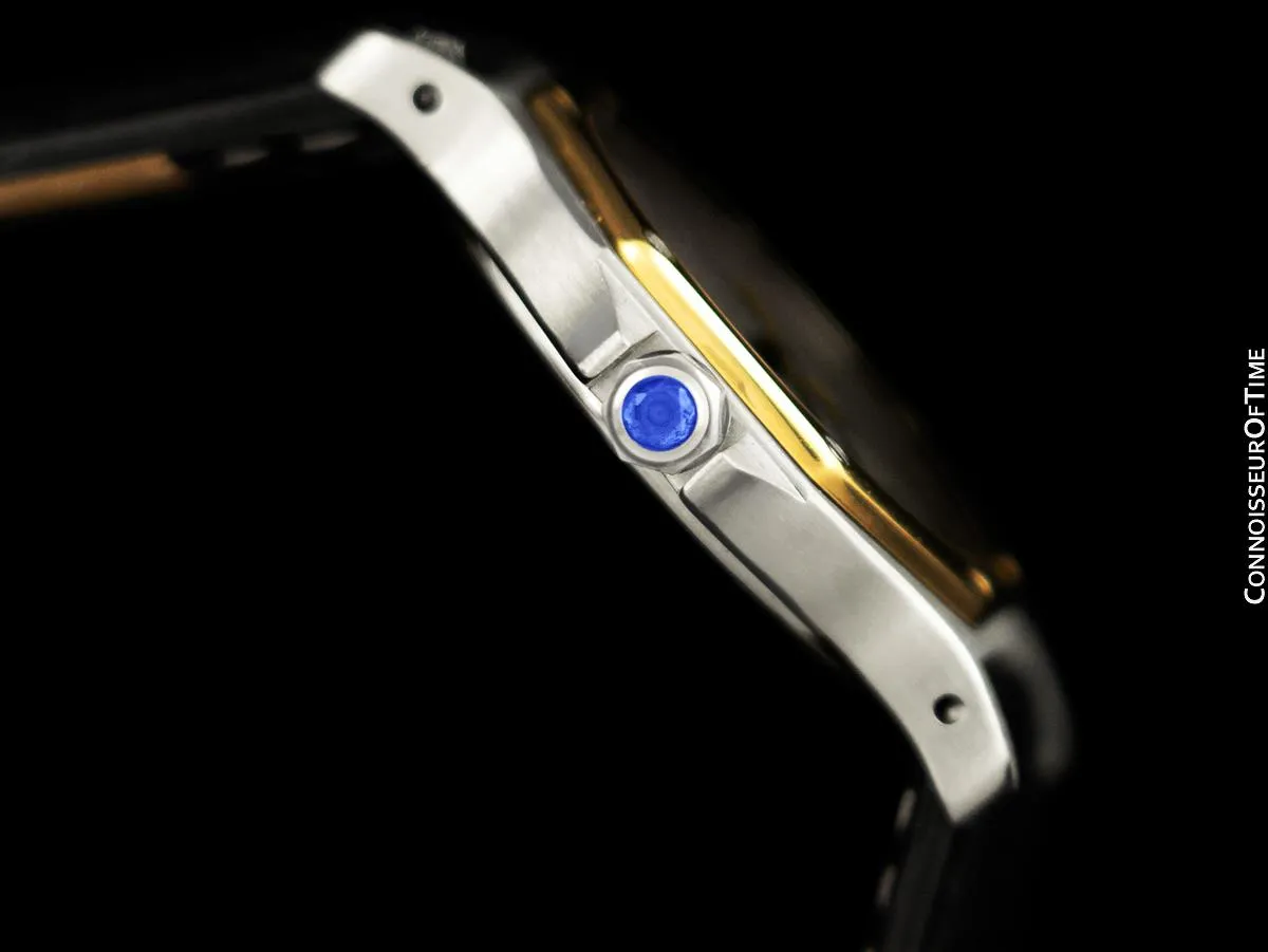 Cartier Santos Octagon Mens Midsize Unisex Quartz Watch - Stainless Steel & 18K Gold