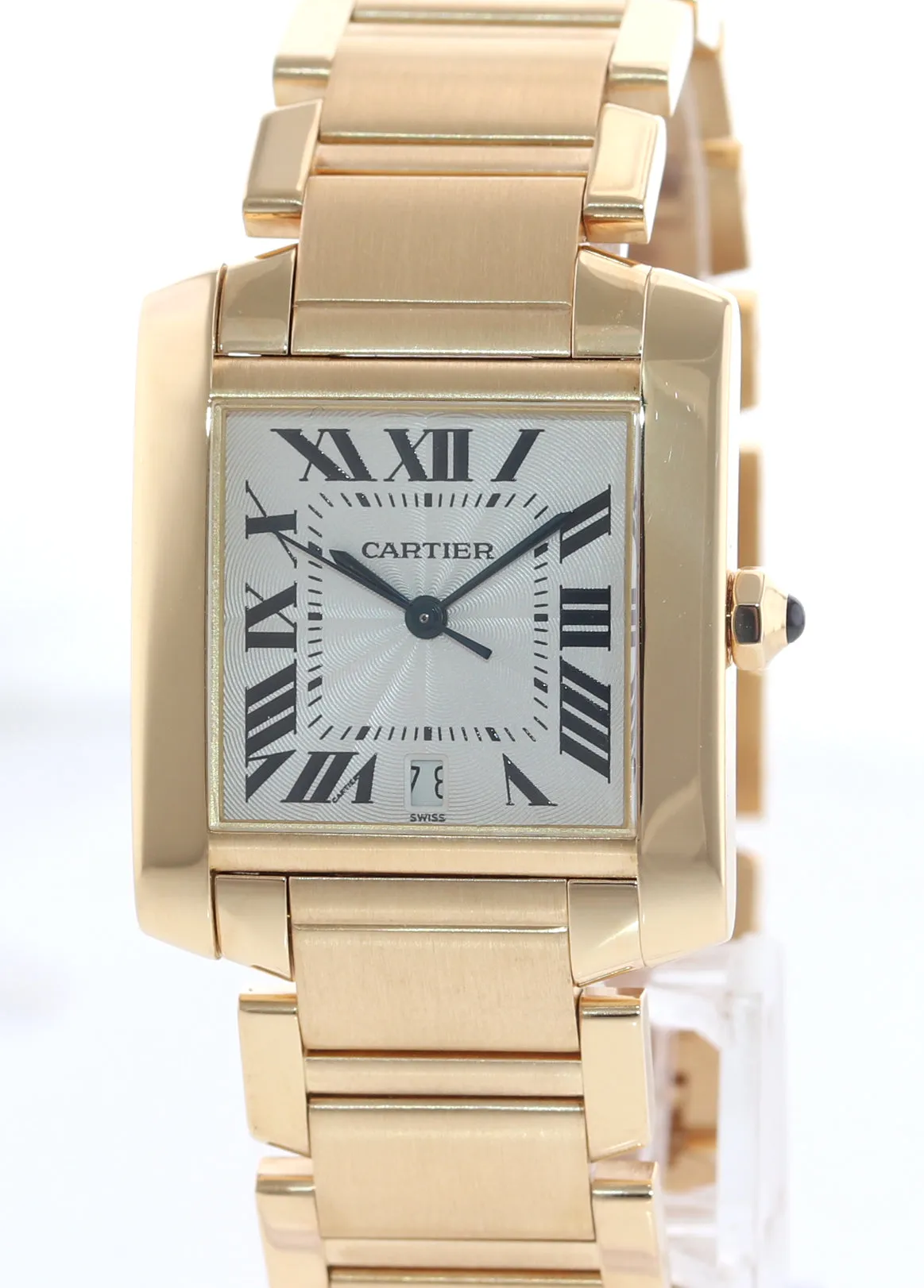 Cartier Tank Francaise W5000156 1840 18K Yellow Gold 28x32mm Automatic Watch