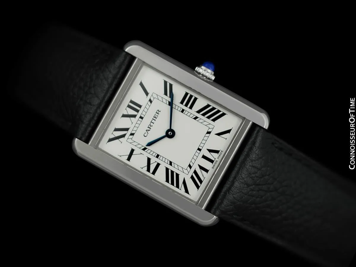 Cartier Tank Solo Large Mens Stainless Steel W5200003 Watch - *New*